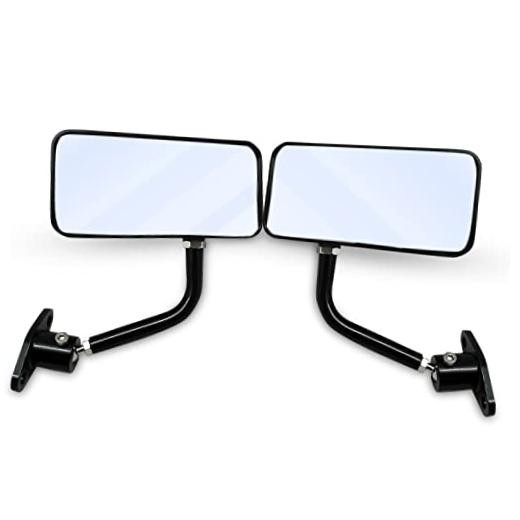 F1 style Black Side View Mirrors for Cars and Bikes- Universal Fit High Gloss
