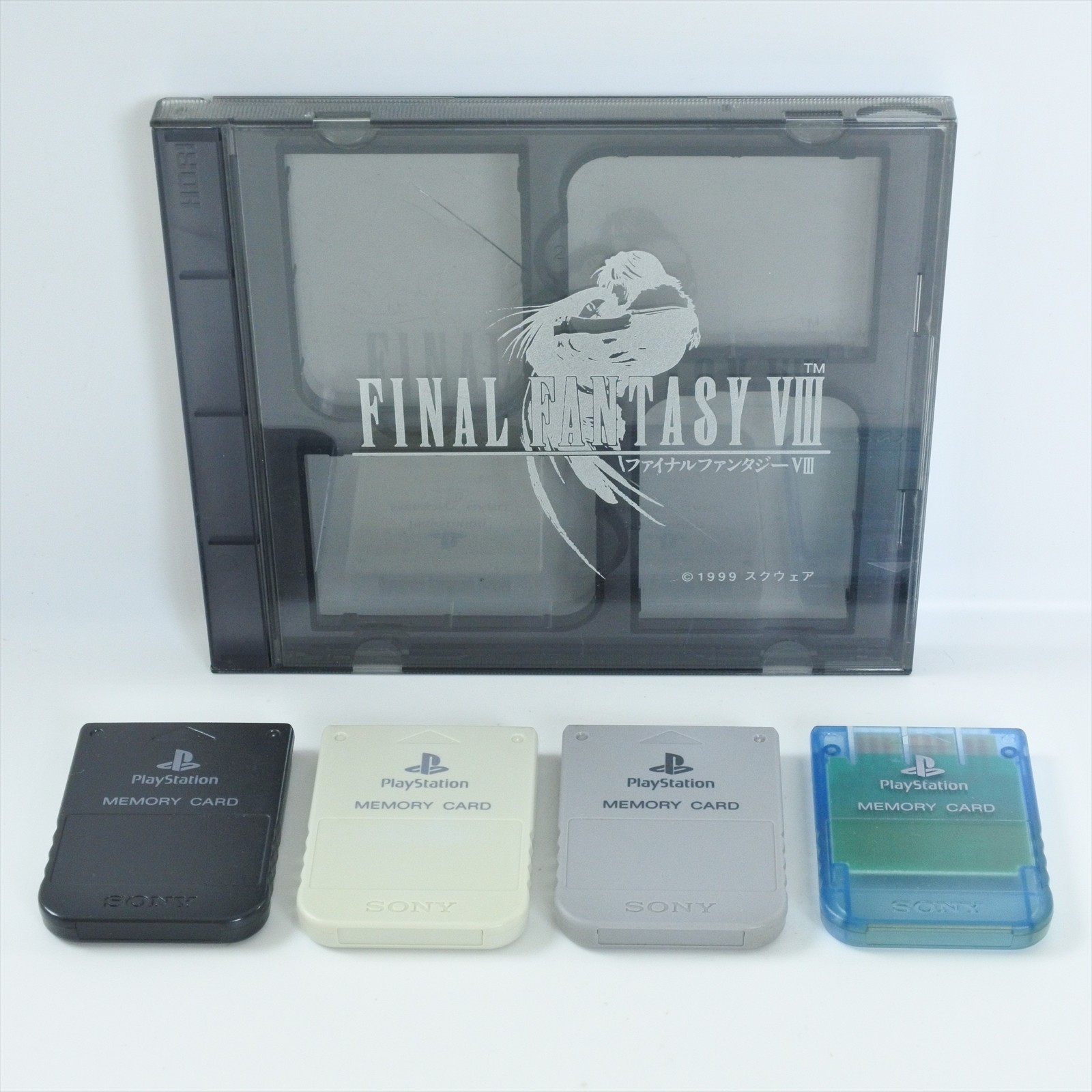 Playstation 1 FINAL FANTASY VIII 8 Memory Card Case 4 Storage Sony PS1 5261