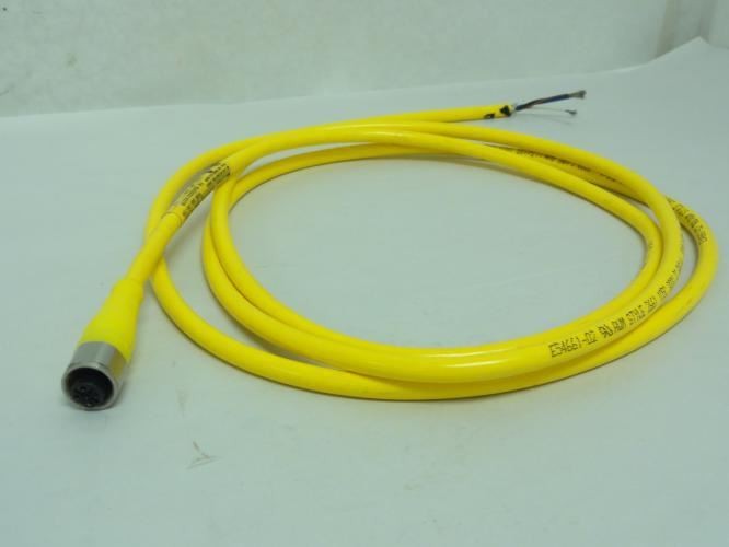 206601 New-No Box; Woodhead 804000D01M0208 Molded Cordset; 2m; 4A; 250V; 4-Pin