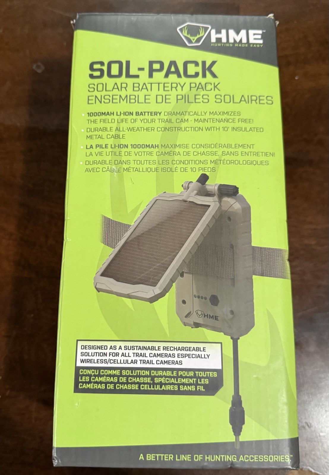 HME Solar Battery Pack HME-SOLP-V4 Rechargeable Wireless Trail Camera