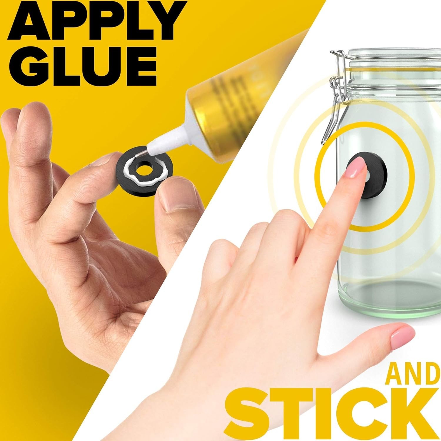 Versatile 40 Pack Ultra Strong Ring Magnets - Perfect for Home & Craft Projects