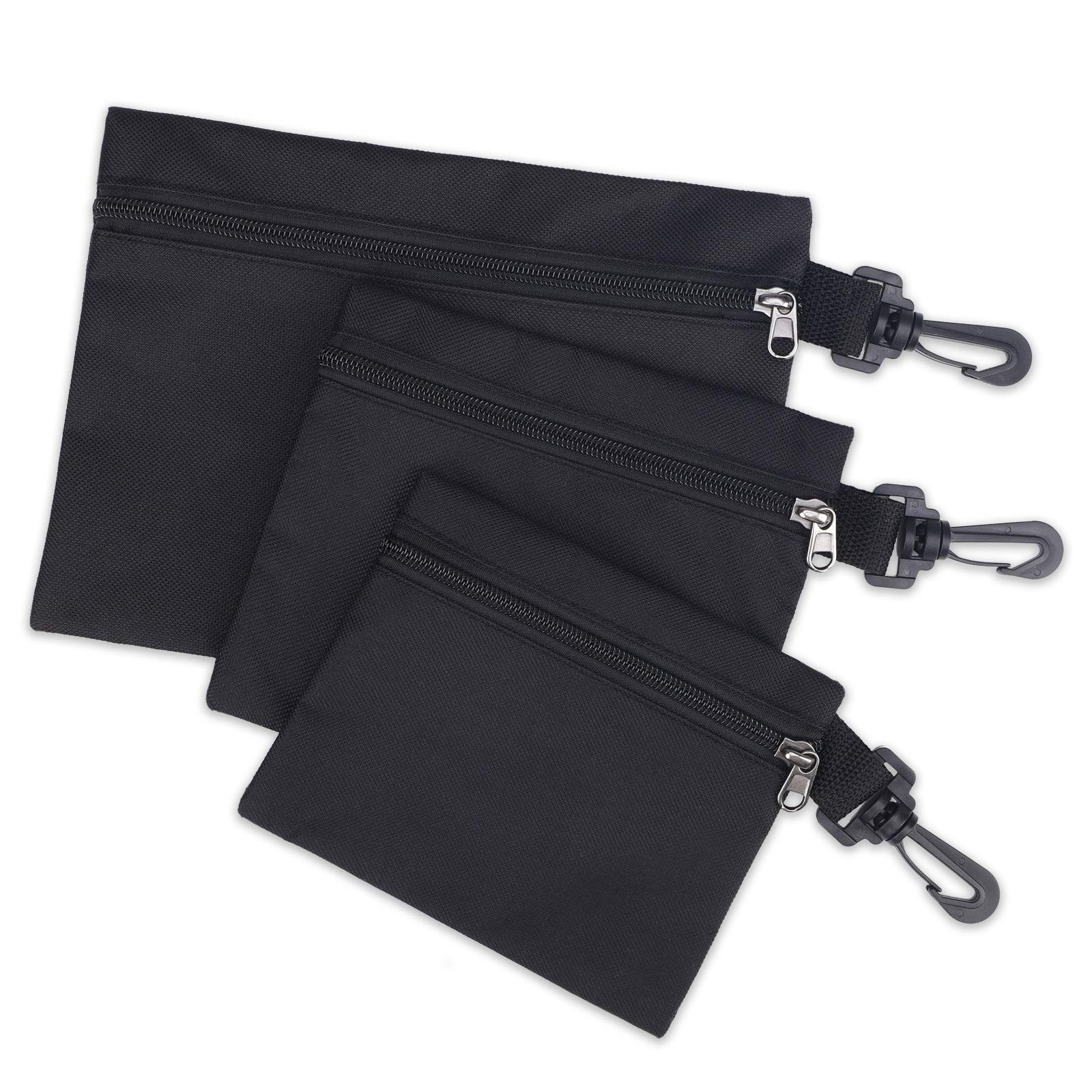 QCWN 3 Pack Small Zipper Tool Pouch Bags Heavy Duty 600D Oxford Waterproof Mu...