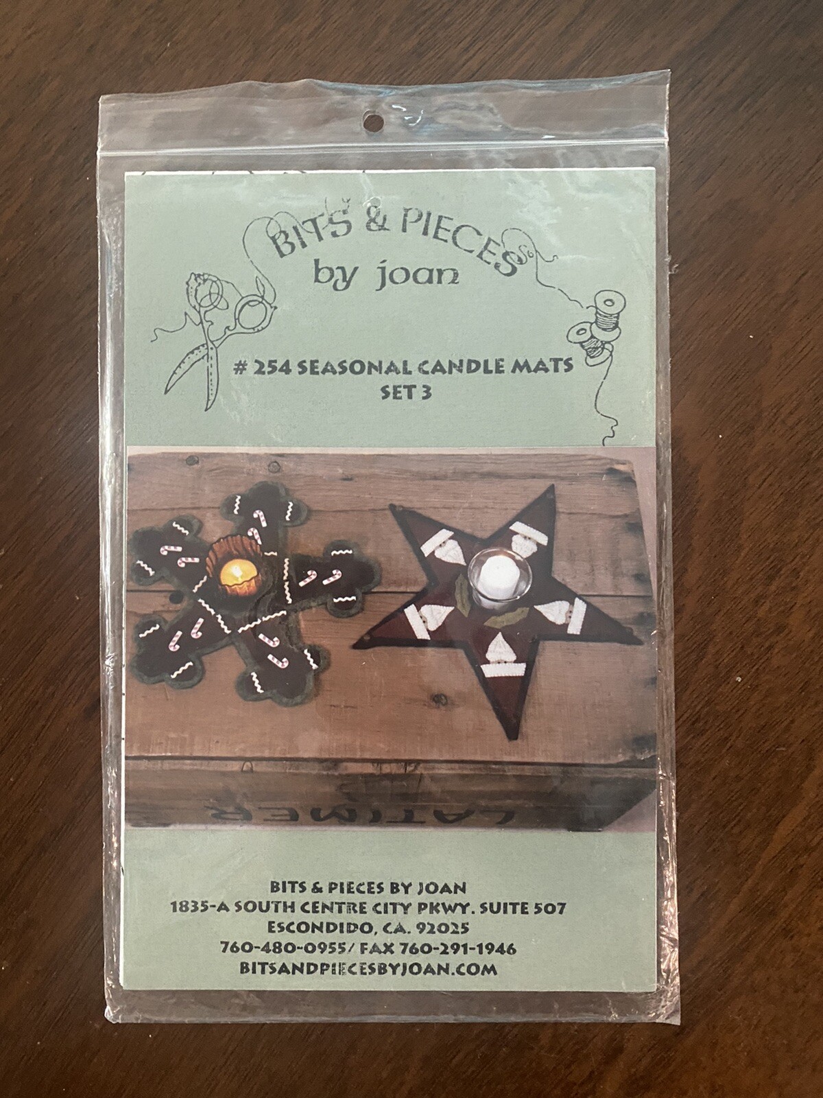 Bits & Pieces by Joan Candle Mat Set Pattern # 3 NIP