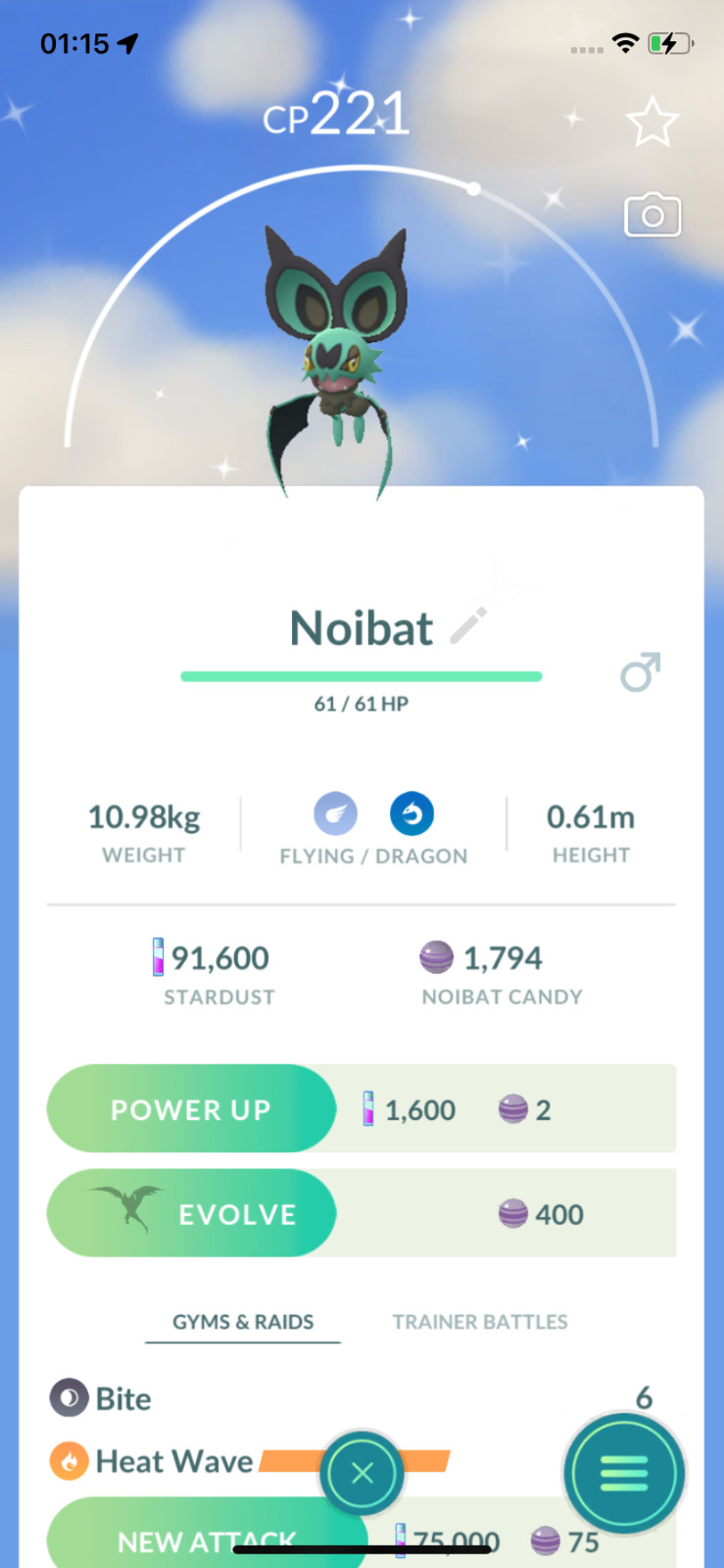 Pokemon Shiny Noibat ! Registered or Unregistered ! 30 Days Friendship !! Go
