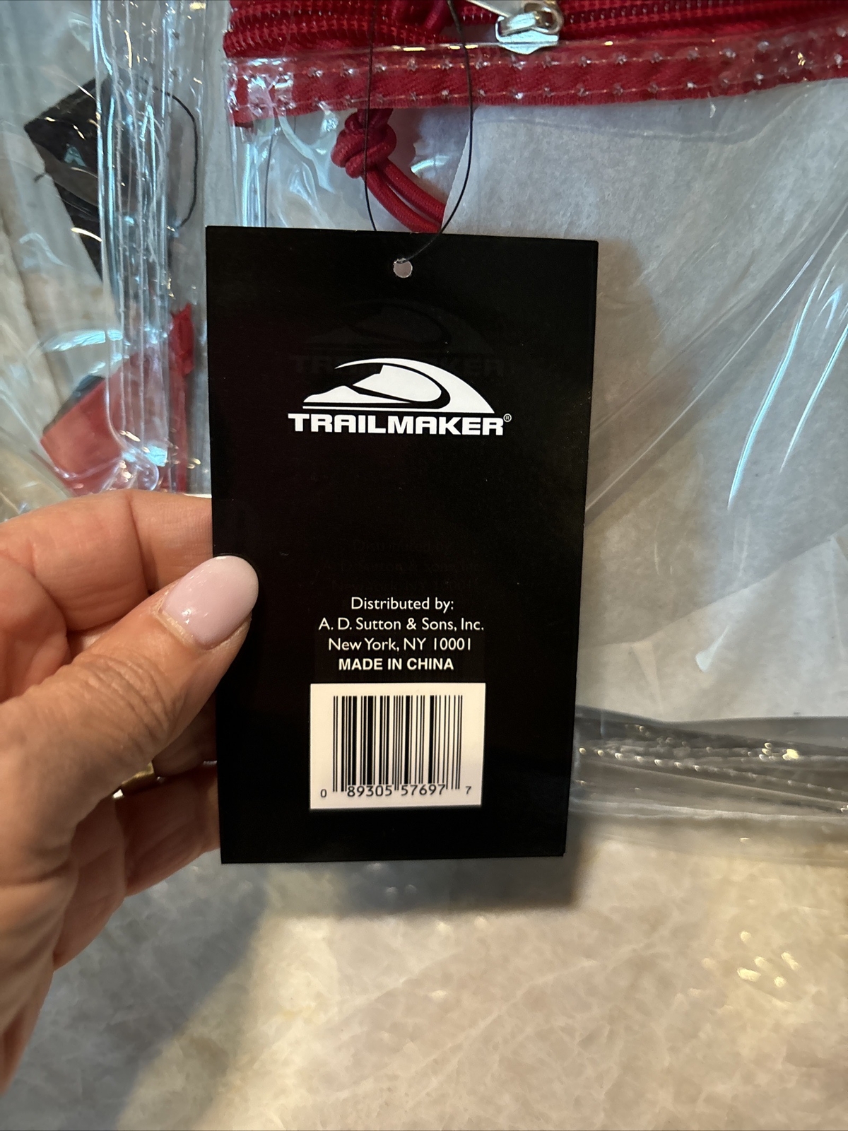 Trailmaker Classic Clear Backpack Red Concerts Sporting Events NWT NEW