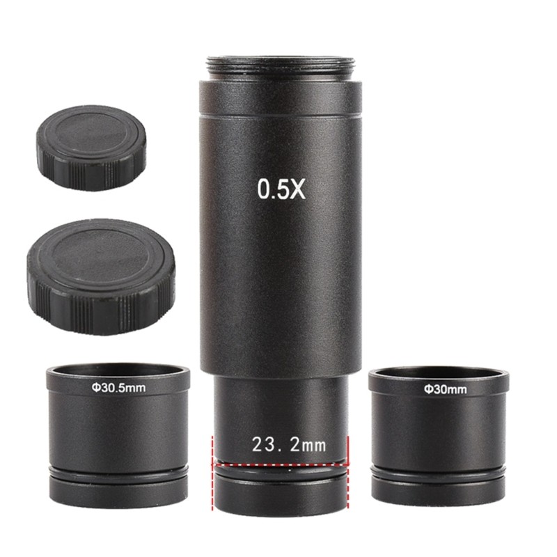 Focusable-Microscope Eyepiece C Mount Adapter Lens For Video Microscope Camera