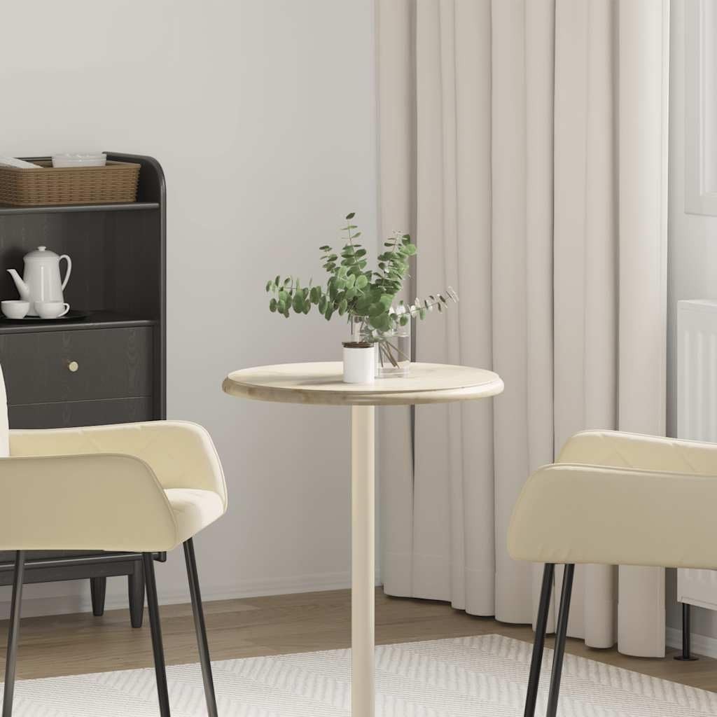 Marble Table Top - Round Cream Colored Replacement for Dining and Coffee Tables,