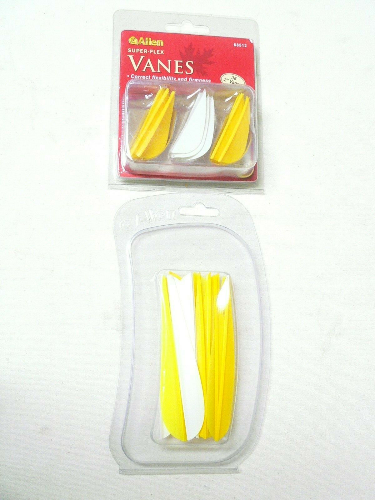 ALLEN SUPER-FLEX VANES WHITE/YELLOW LOT OF 2