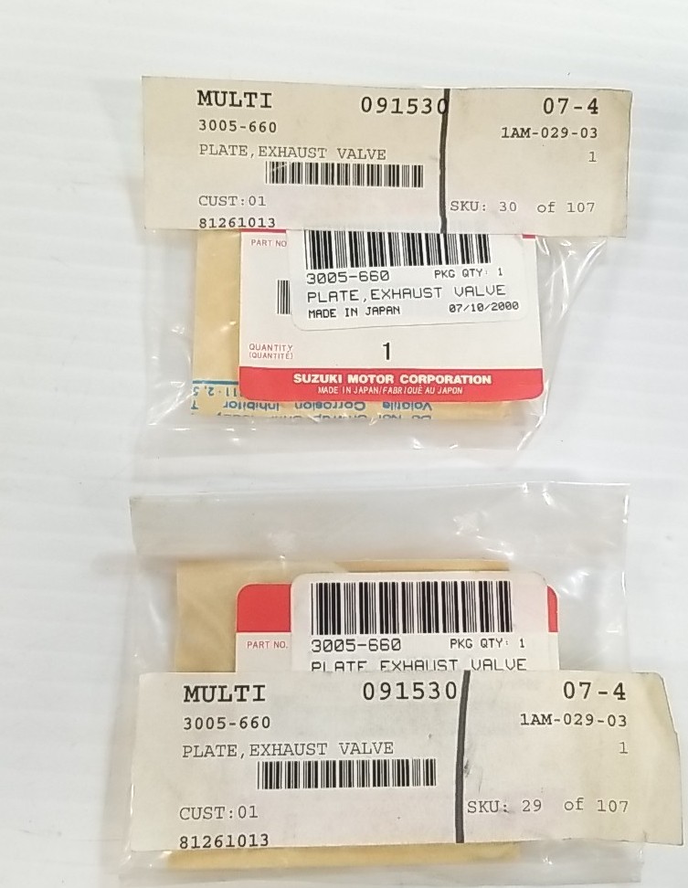 NEW OEM ARCTIC CAT TWO EXHAUST VALVE PLATES 3005-660 ARTIC