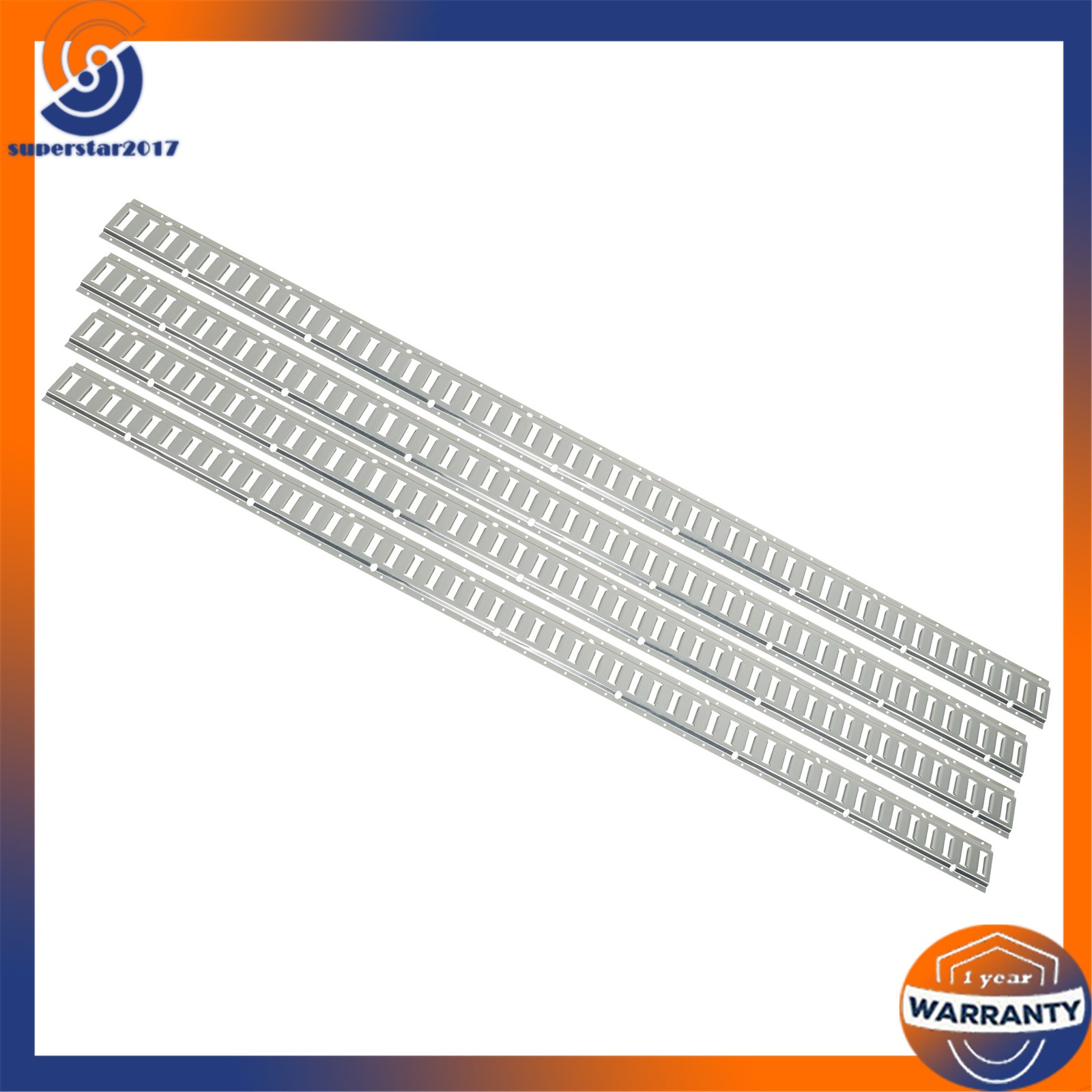 Silver 28 Pack 8 Foot E Track Rail Kit, Zinc Plated With Hardware For Trailers