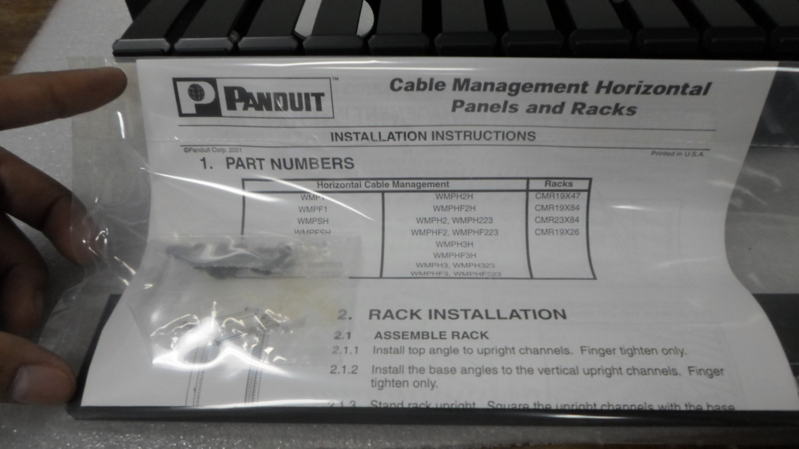 Panduit Pan-Net WMPFS Rack Space Cable Management Panel FRONT ONLY NEW OPEN BOX