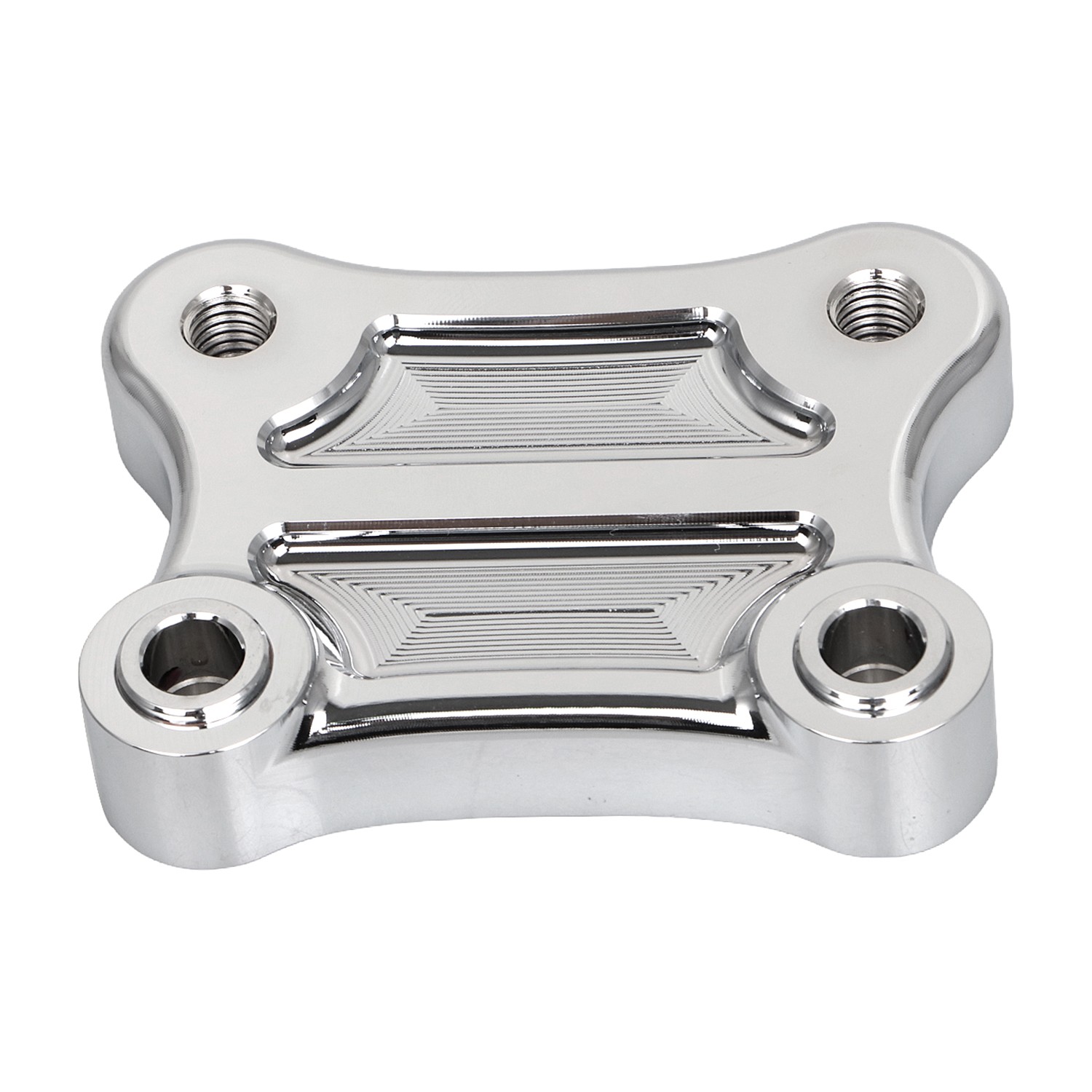 CNC Chrome Handlebar Riser Pull Back Plate For Harley Electra Street Glide FLHX
