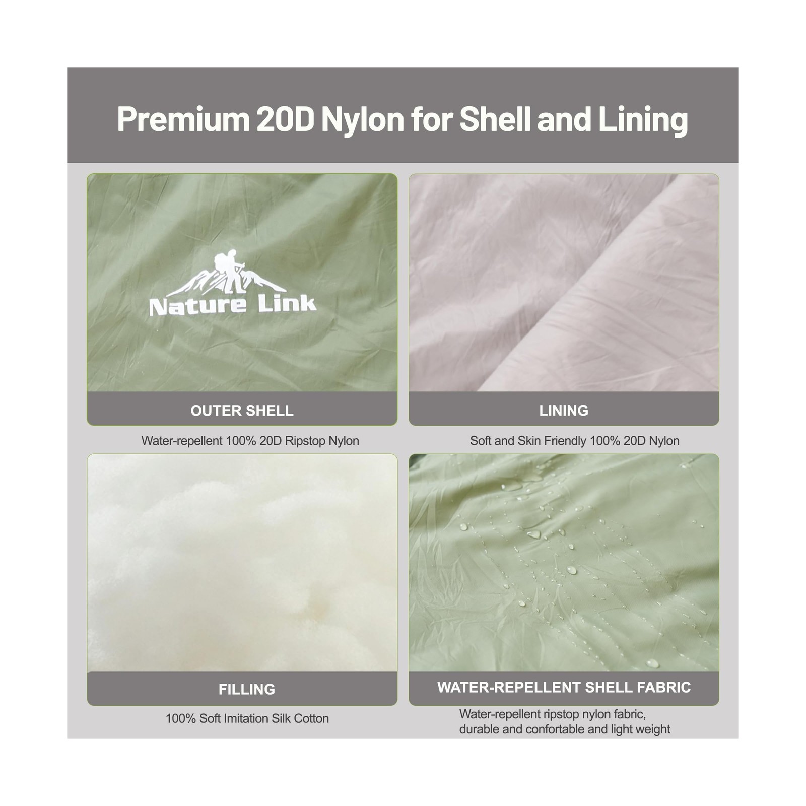 Lightweight Sleeping Bag 2.43lbs, Backpacking Sleeping Bag 46℉-59℉,.