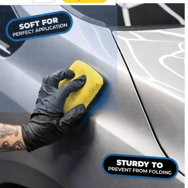 Microfiber Ceramic Coating Applicator Pad 6PCS Car Detailing Sponge