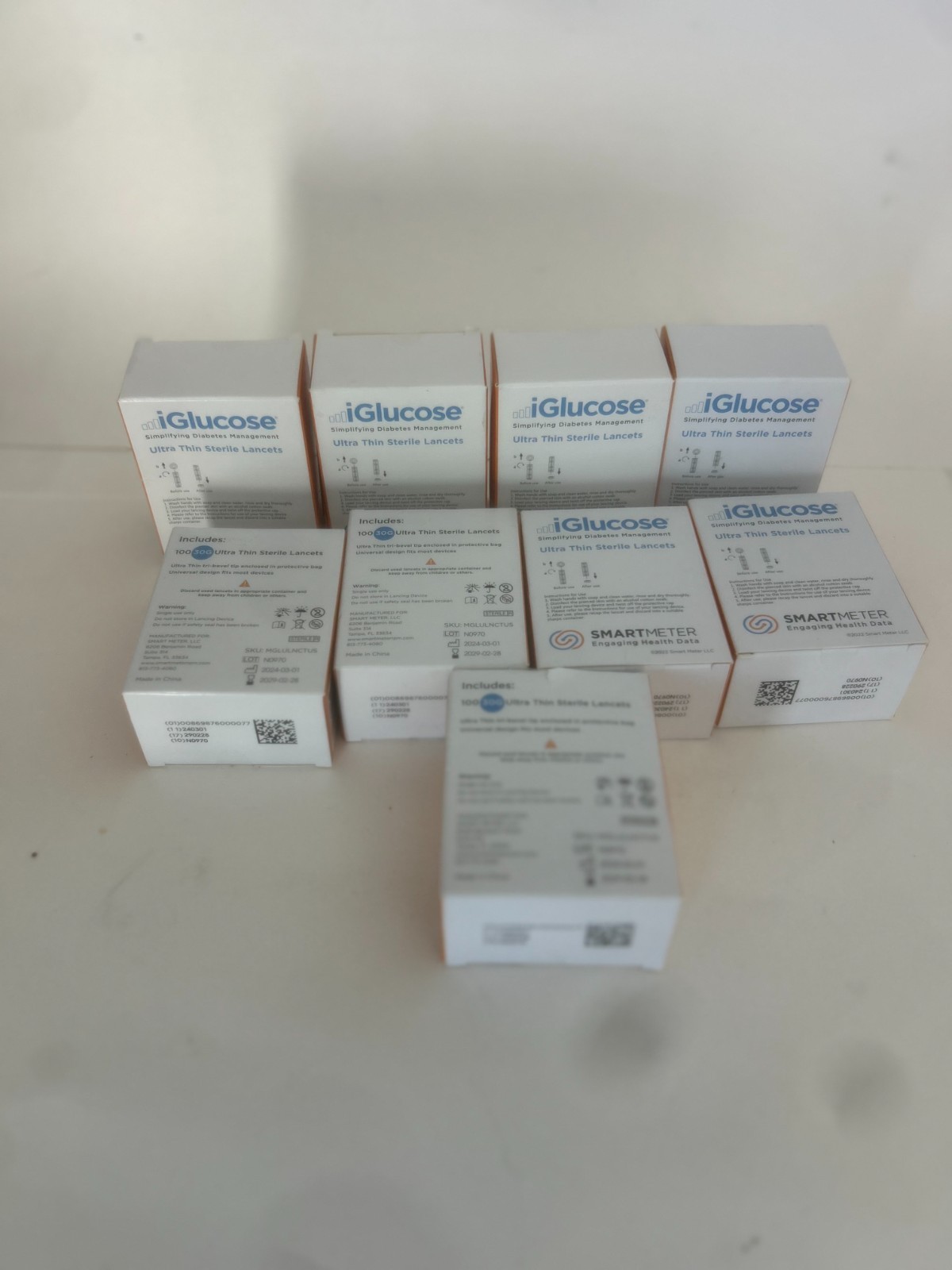 iGlucose Ultra Thin Lancets 30 Gauge 100 in Each lot of 9 New Exp 2029-02-28