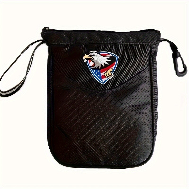 Golf Tee Pouch Black Ball Holder Sporting Zipper Valuables Bag US Stock