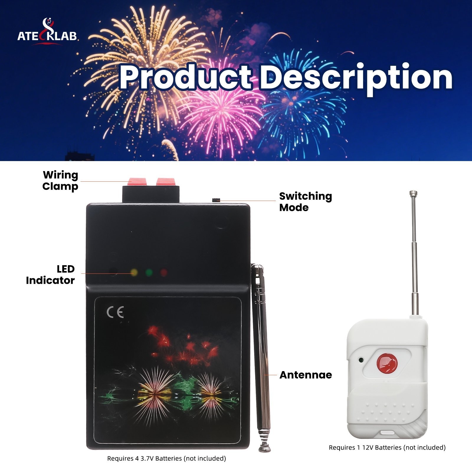 Wireless Profession Fireworks Firing System Igniters Remote Control for Parties