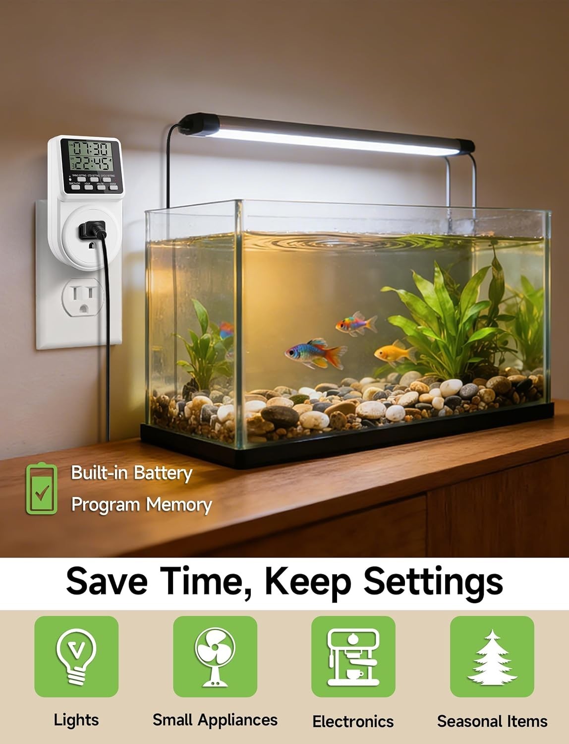 Versatile Intermittent Timer for Lights & Electronics - 2 Pack Energy Solution
