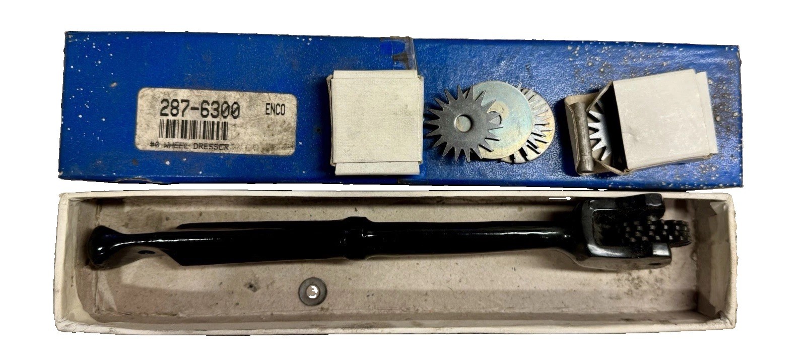 Enco 287-6300 Huntington No. 0 Grinding Wheel Dresser with Spare Cutters & Box