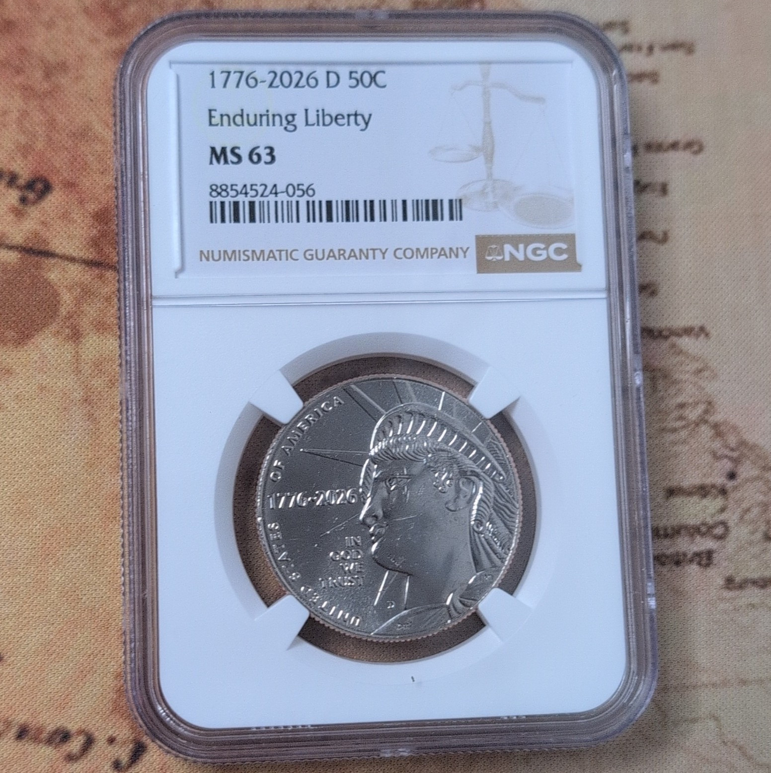 2026-D Kennedy Half Dollar Enduring Liberty NGC MS63 Silver 50C