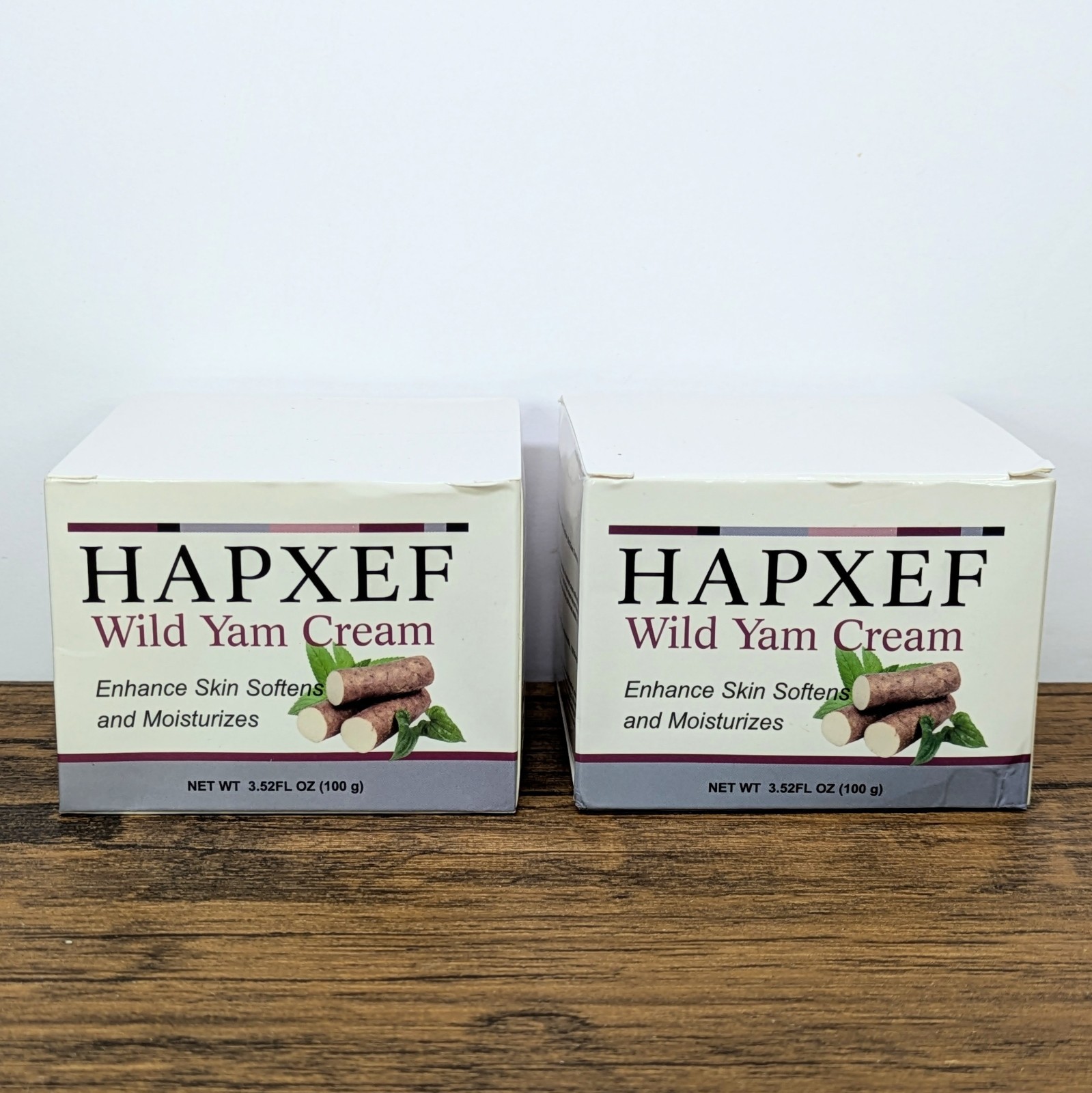 (2 Pack) Hapxef Wild Yam Cream 100g (3.52oz) Moisturize & Soften Skin