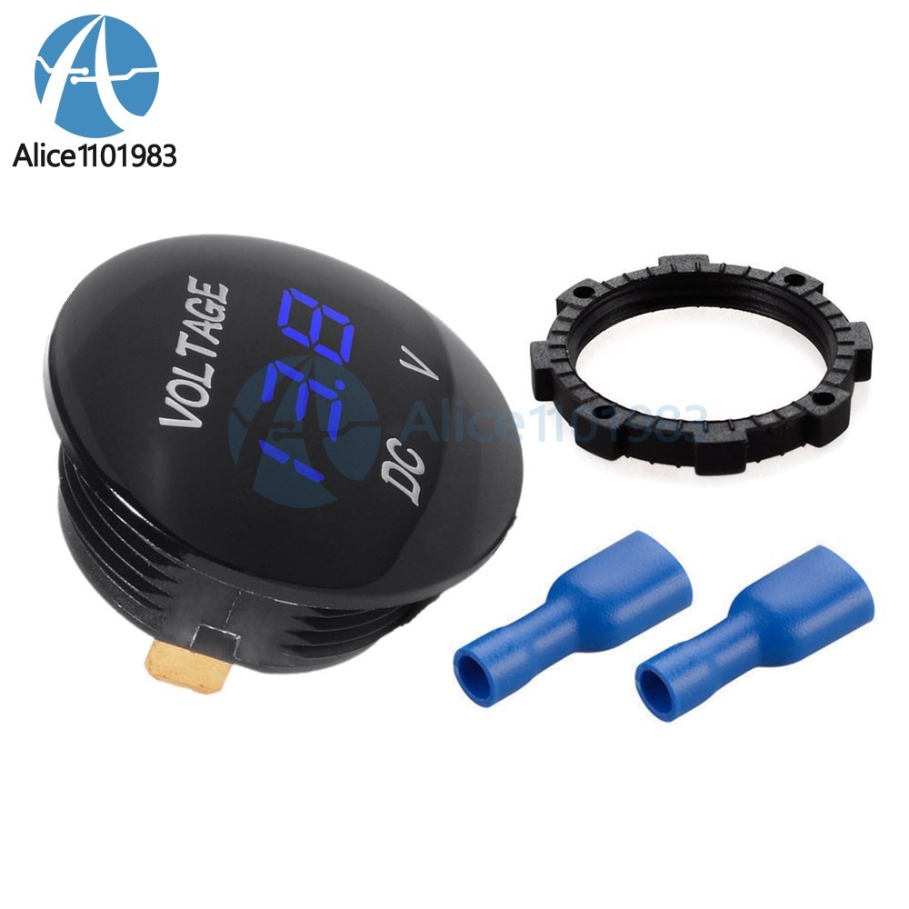 75PCS DC12V-24V LED Panel Digital Voltage Meter Display Voltmeter Motorcycle Car