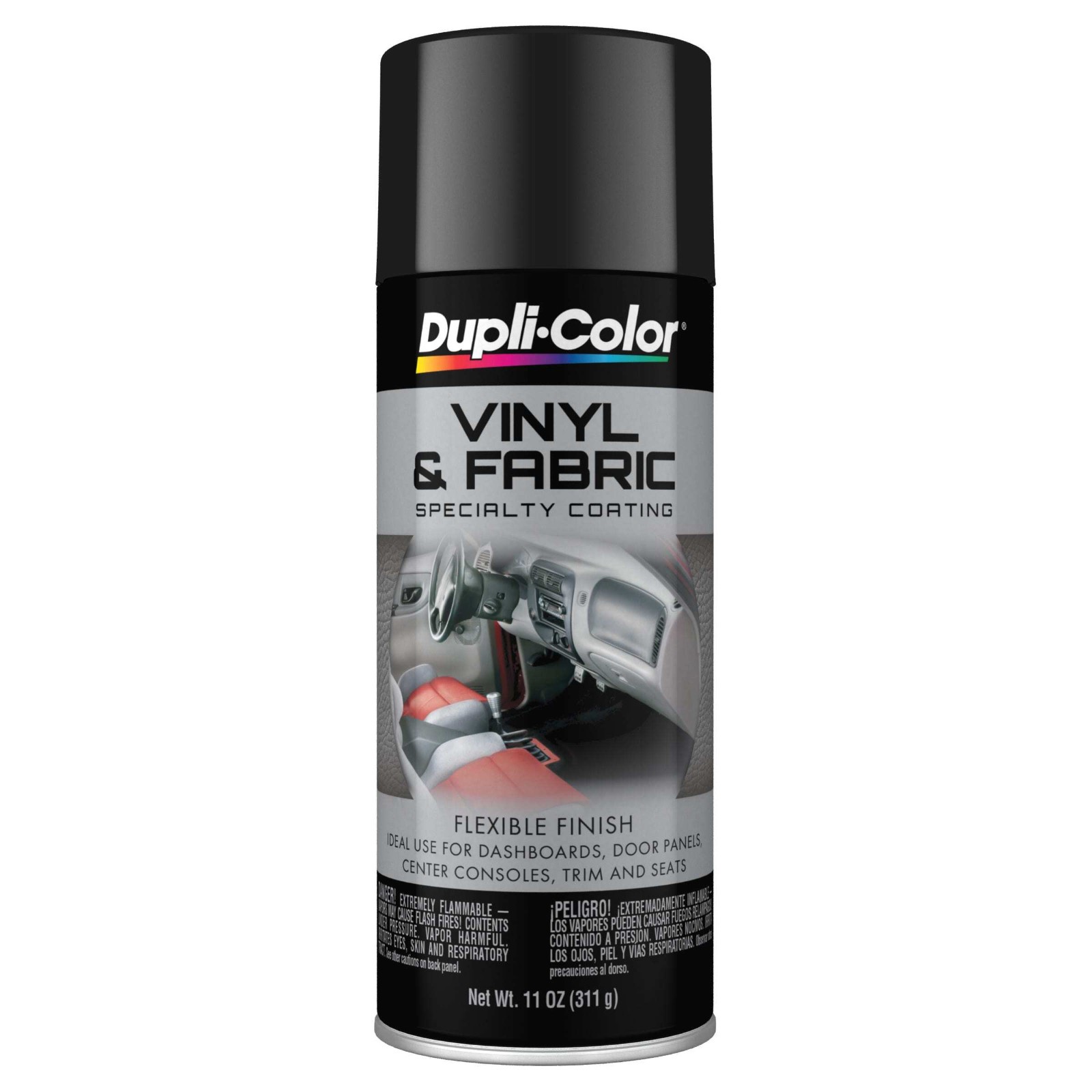 Duplicolor HVP104 Vinyl & Fabric Spray High Performance Gloss Black 11 Oz.