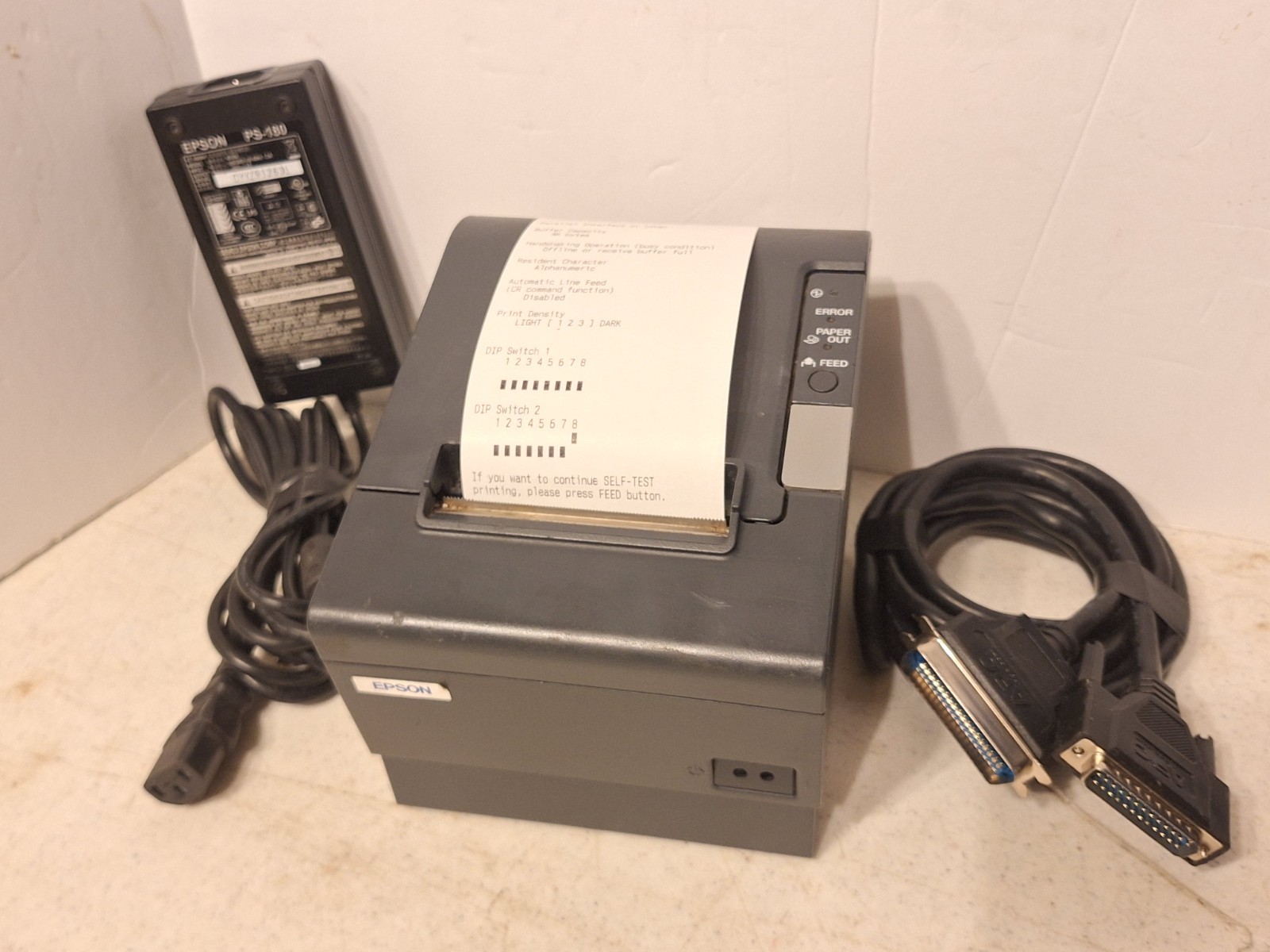 Epson TM-T88IV POS Thermal Receipt Ticket Printer LPT Tested w/Power Supply