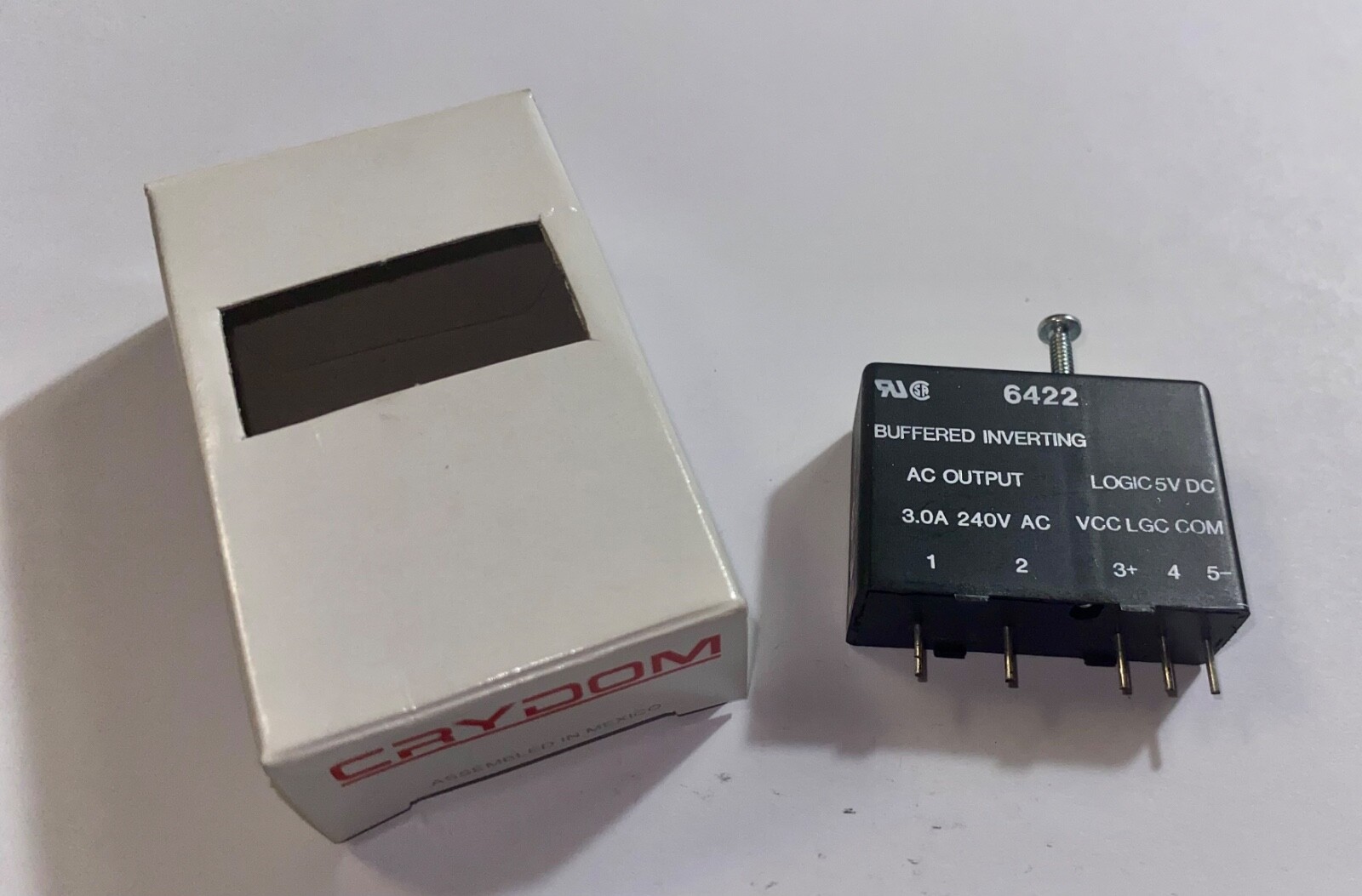 (1) Crydom 6422 Buffered Inverting Solid State Relay 24-280vac control with +5v