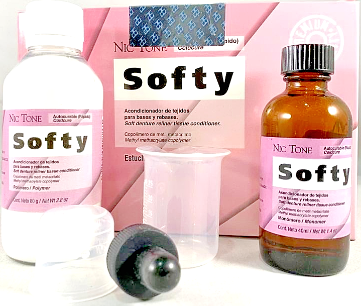 NIC TONE COLDCURE SOFTY SOFT DENTURE RELINE TISSUE CONDITIONER FOR DENTURE -MDC