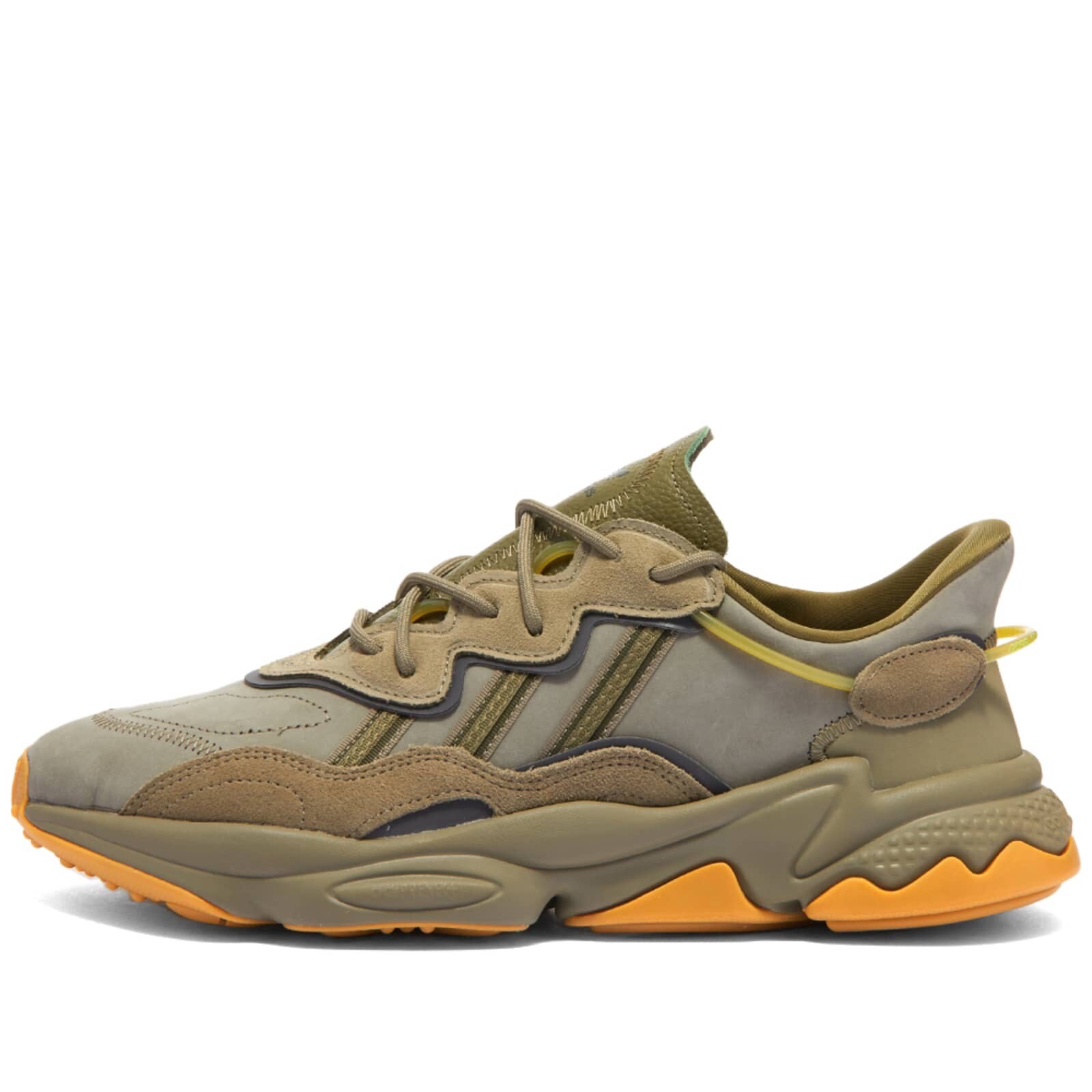 Adidas Originals Ozweego Men’s Sneaker Running Shoe Olive Athletic Trainers #461