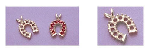 Horseshoe Cluster Sterling Silver Pre-Notched Pendant