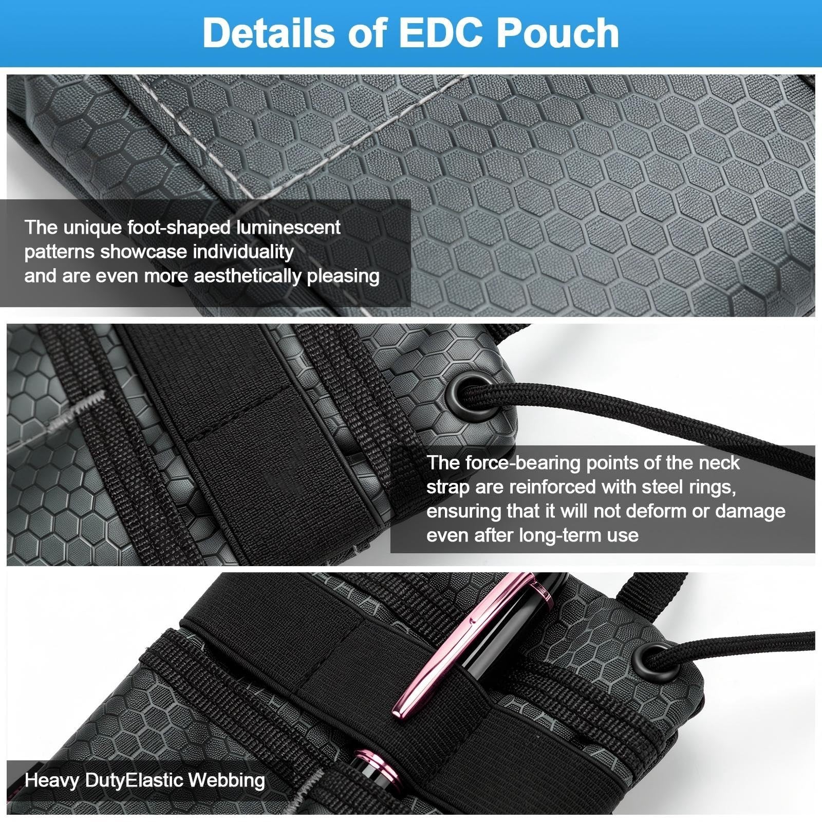 EDC Pouch, Enhanced 3-Layer Fabric - Slim & Compact Pocket Organizer, EDC Too...