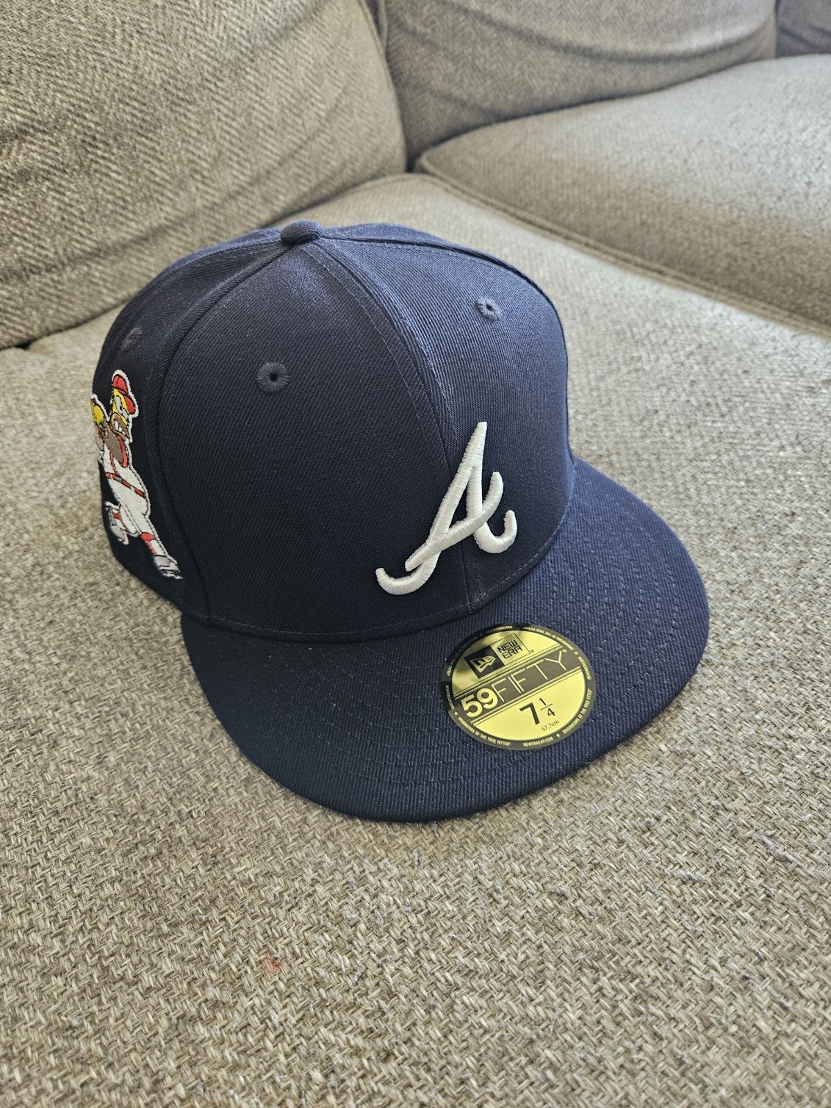 Atlanta Braves Fitted Size 7 1/4 Simpsons Homer at the Bat 'Wonderbat' 59Fifty