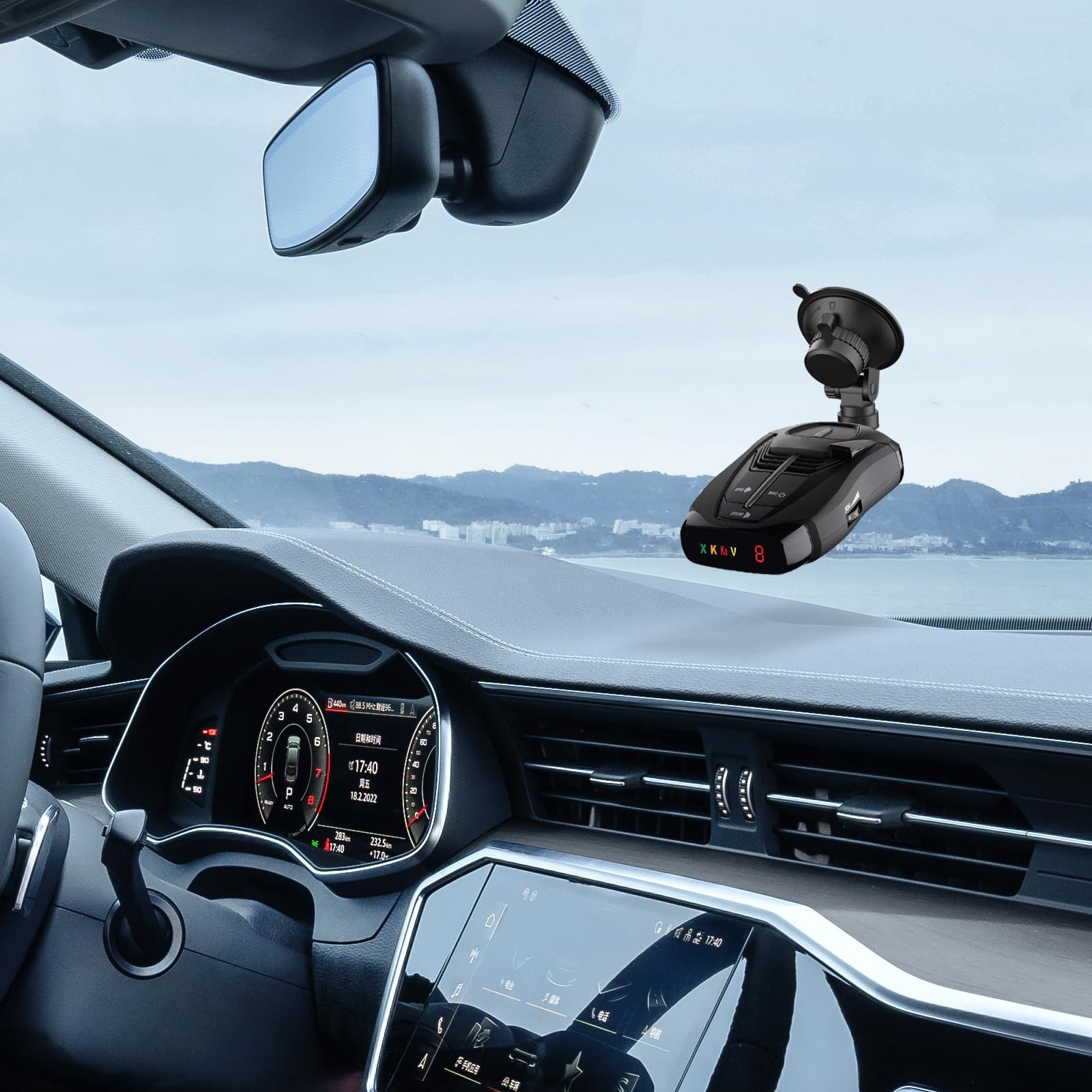 Radar Detector Mount,Car Mounting Bracket Suction Cup Holder Black