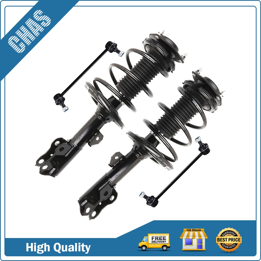 Front Struts Assembly Sway Bars Links w/Coil Springs For 2012-2017 Toyota Camry