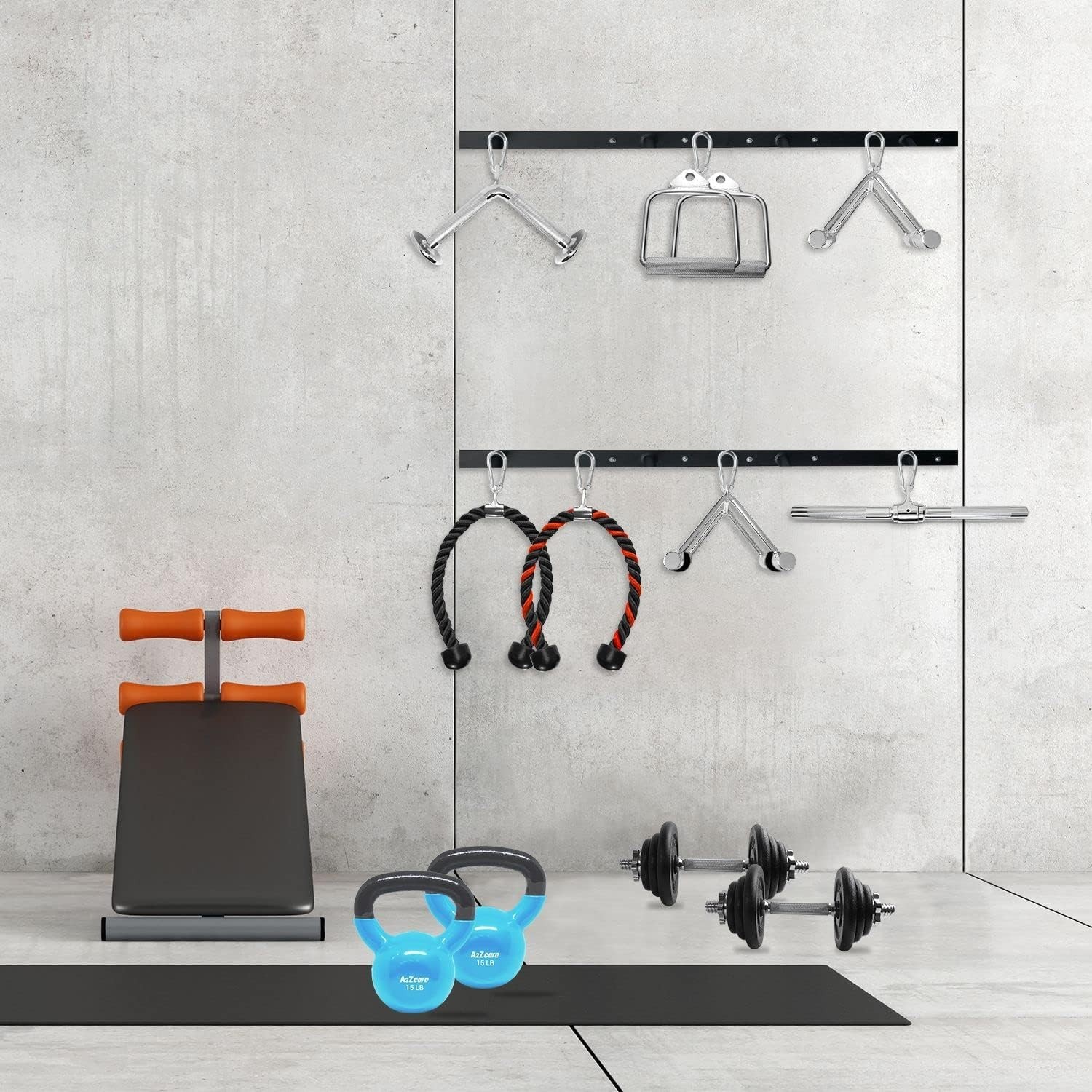 LAT Pull Down Cable Machine Attachment - Cable Machine Accessories for Home G...