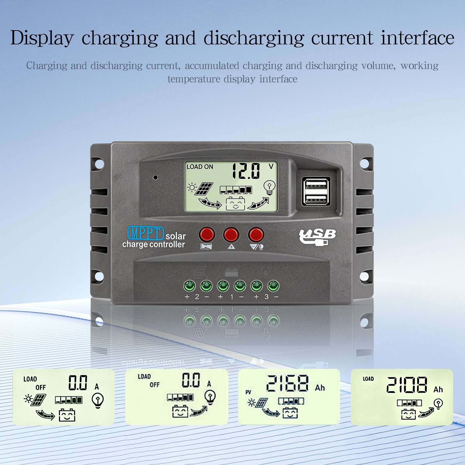 60A MPPT Solar Charge Regulator Controller 12V/24V Auto for lithium battery