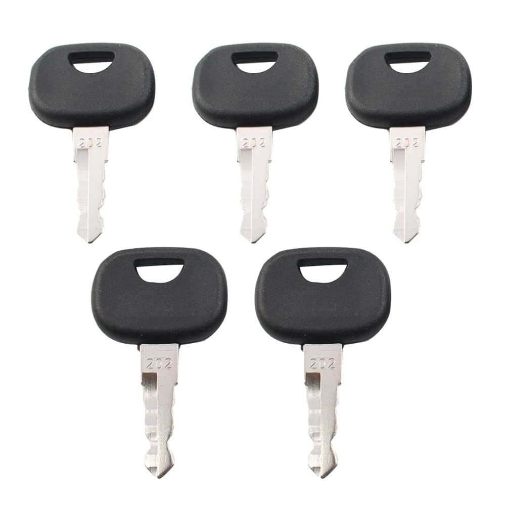 5pcs 202 Keys Fits John Deere Volvo Heavy Equipment Wheel Loader Tractors