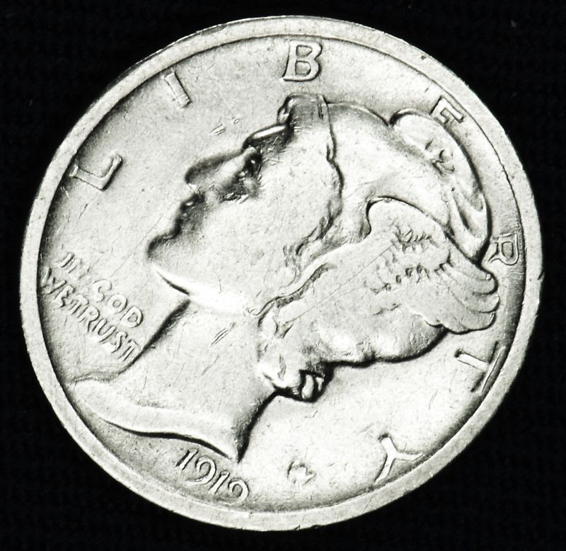 1919-p Mercury  Dime  (Inventory A)