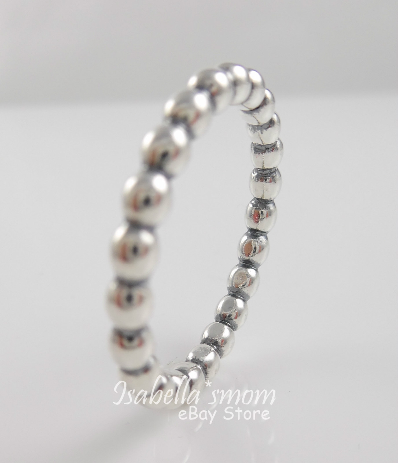CLOUD NINE Authentic PANDORA Silver STACKABLE Bubble BAND Ring 190381-50 NEW 5