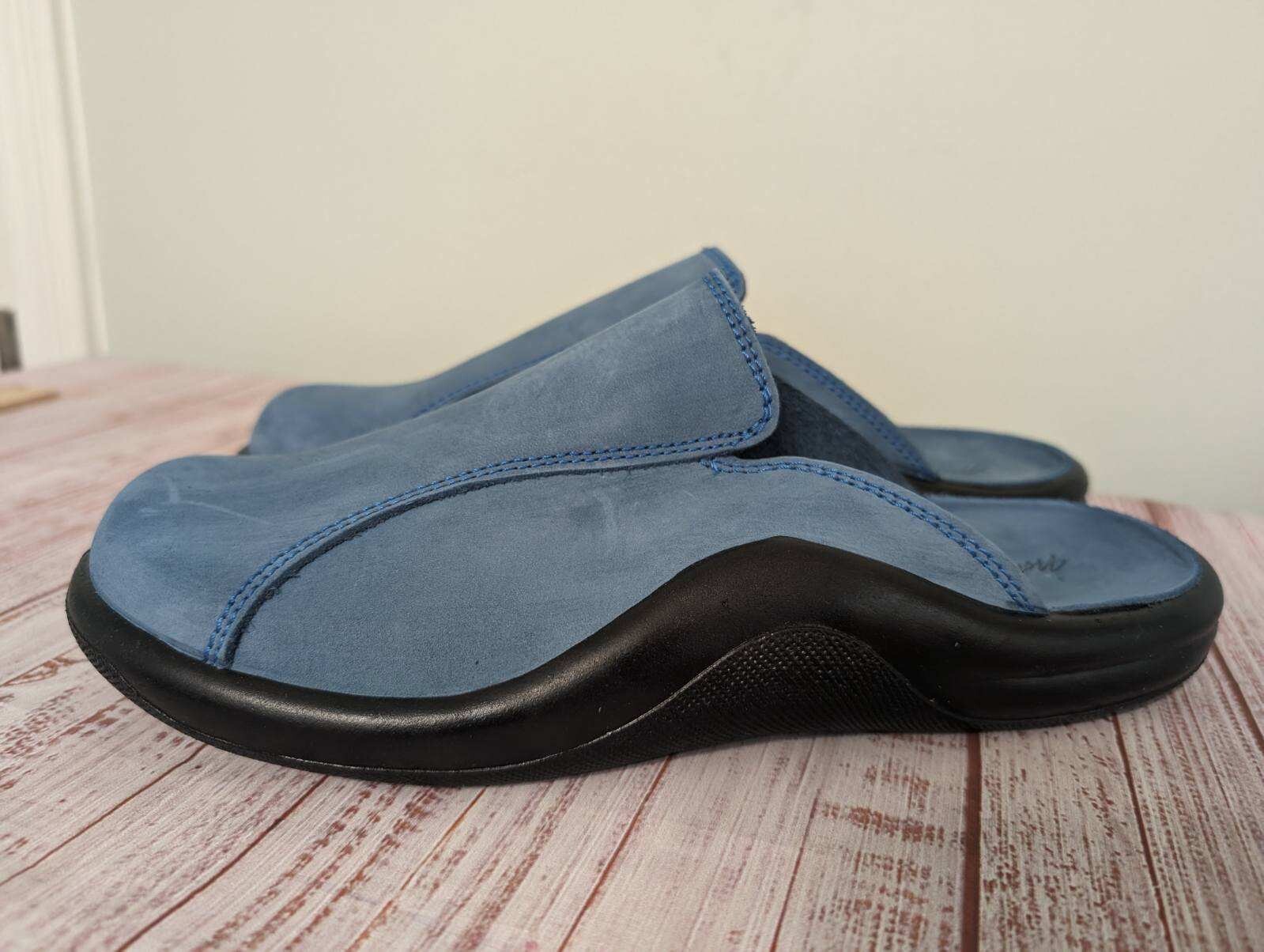 NIB Norm Thompson Womens Sz 41 (10-10.5) Blue Clog Melhorado Clog Slippers