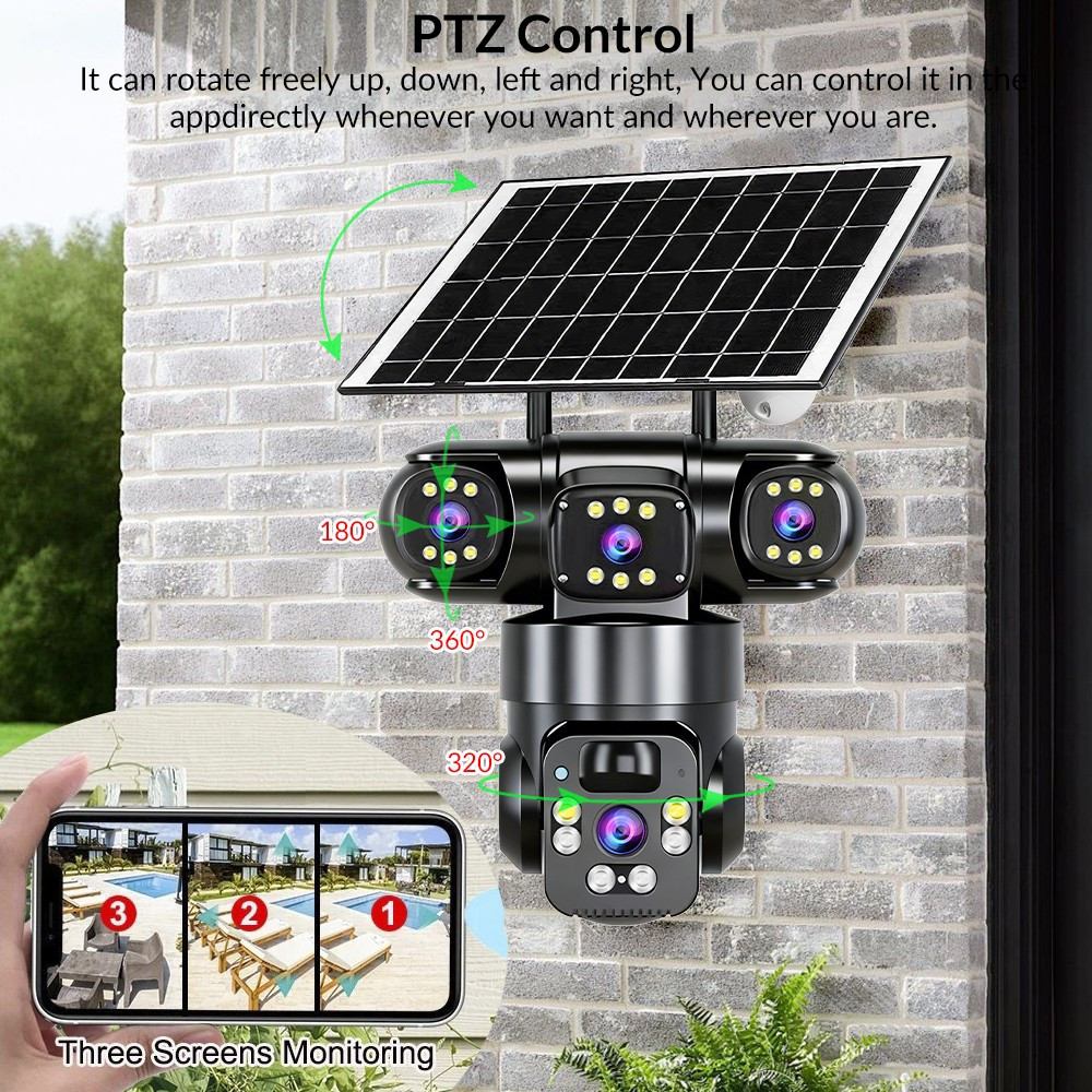 KEPEAK 15MP HD Solar-Powered Camera+32GB