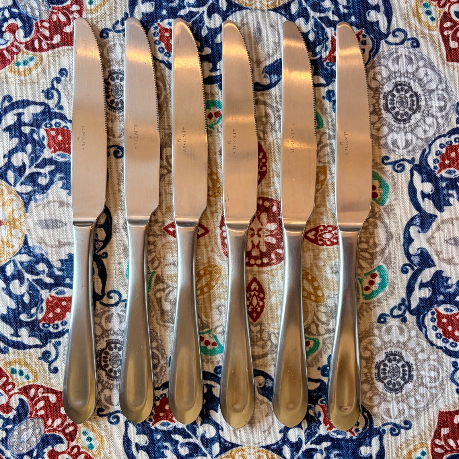 Argent Orfevres NOVA Satin 18/10 Stainless Steel Flatware 6 butter knives