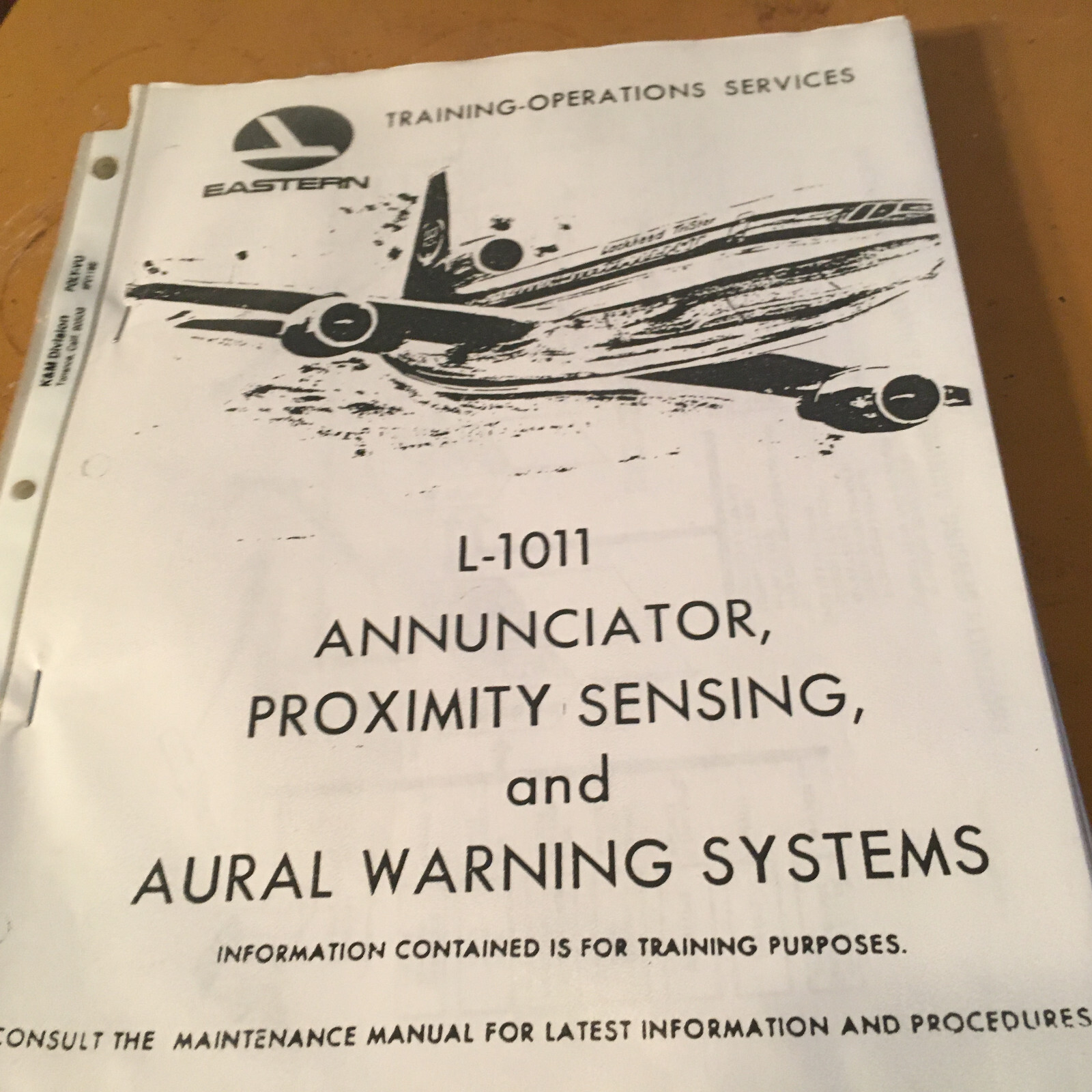 L-1011 Annunciators, Proximity Sensing & Aural Warning Systems Training Manual