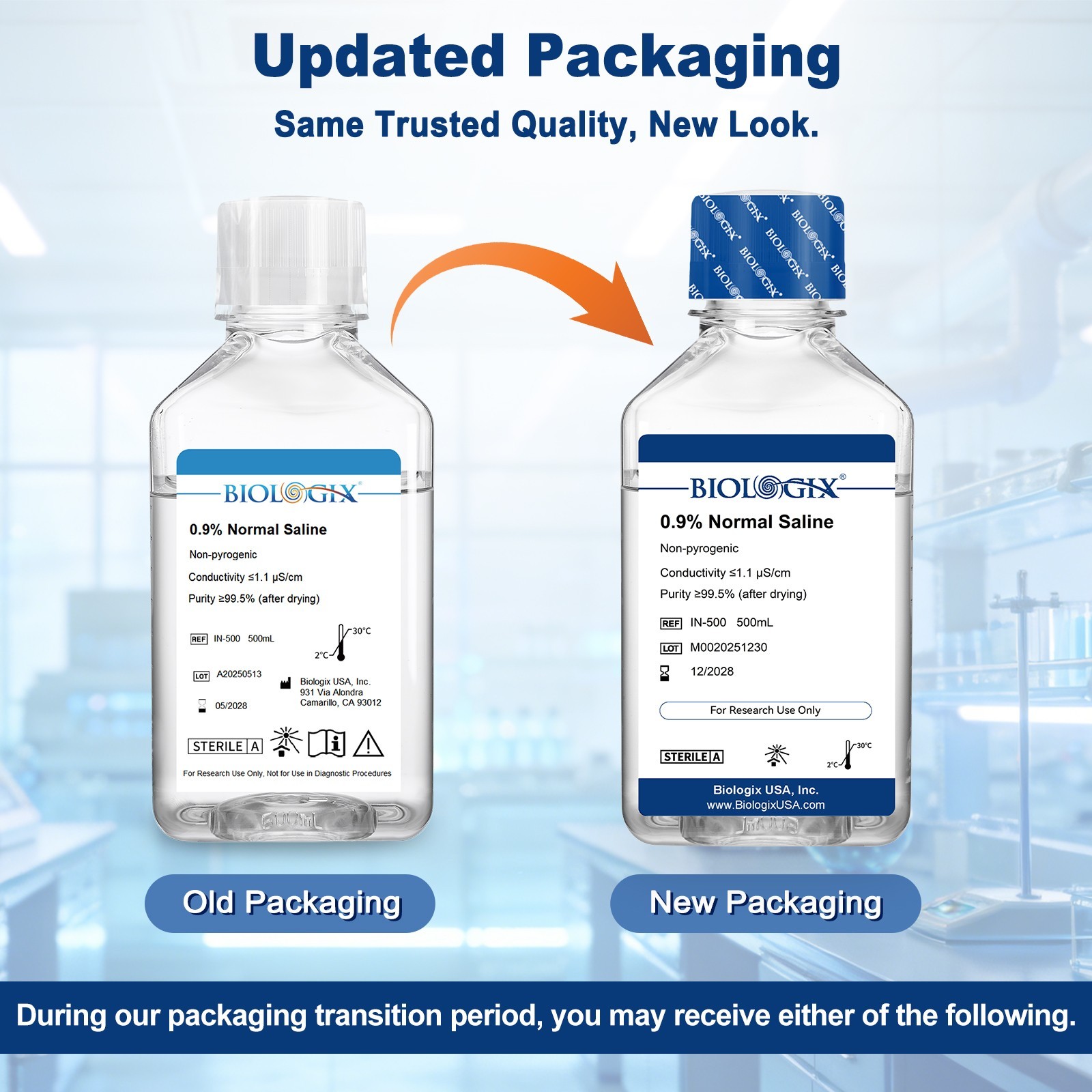 0.9% Sodium Chloride Solution, Buffer for Lab Research Only, Total 5000ml