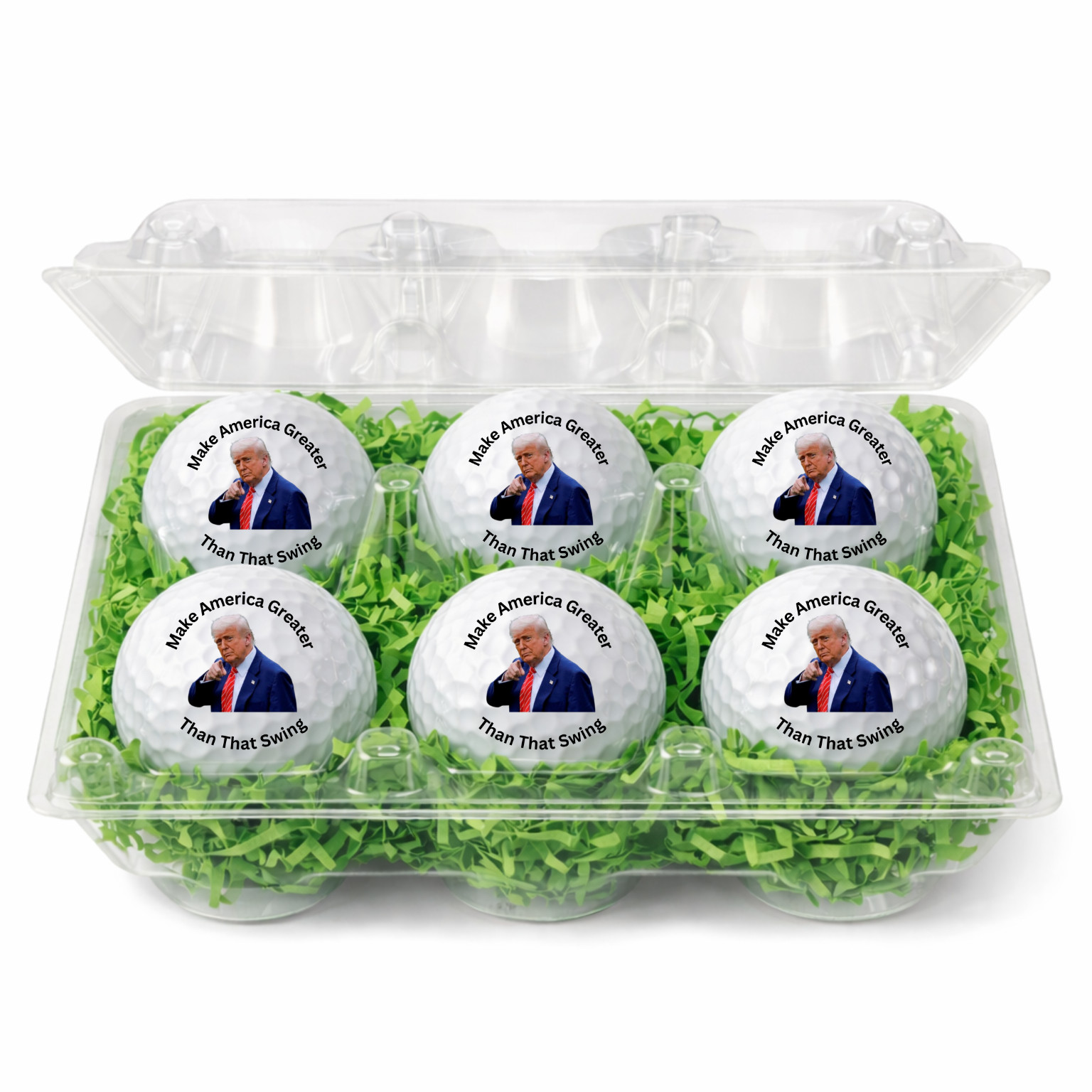 Donald Trump Golf Balls 6 Pack Funny Fathers Day Golf Gift for Men