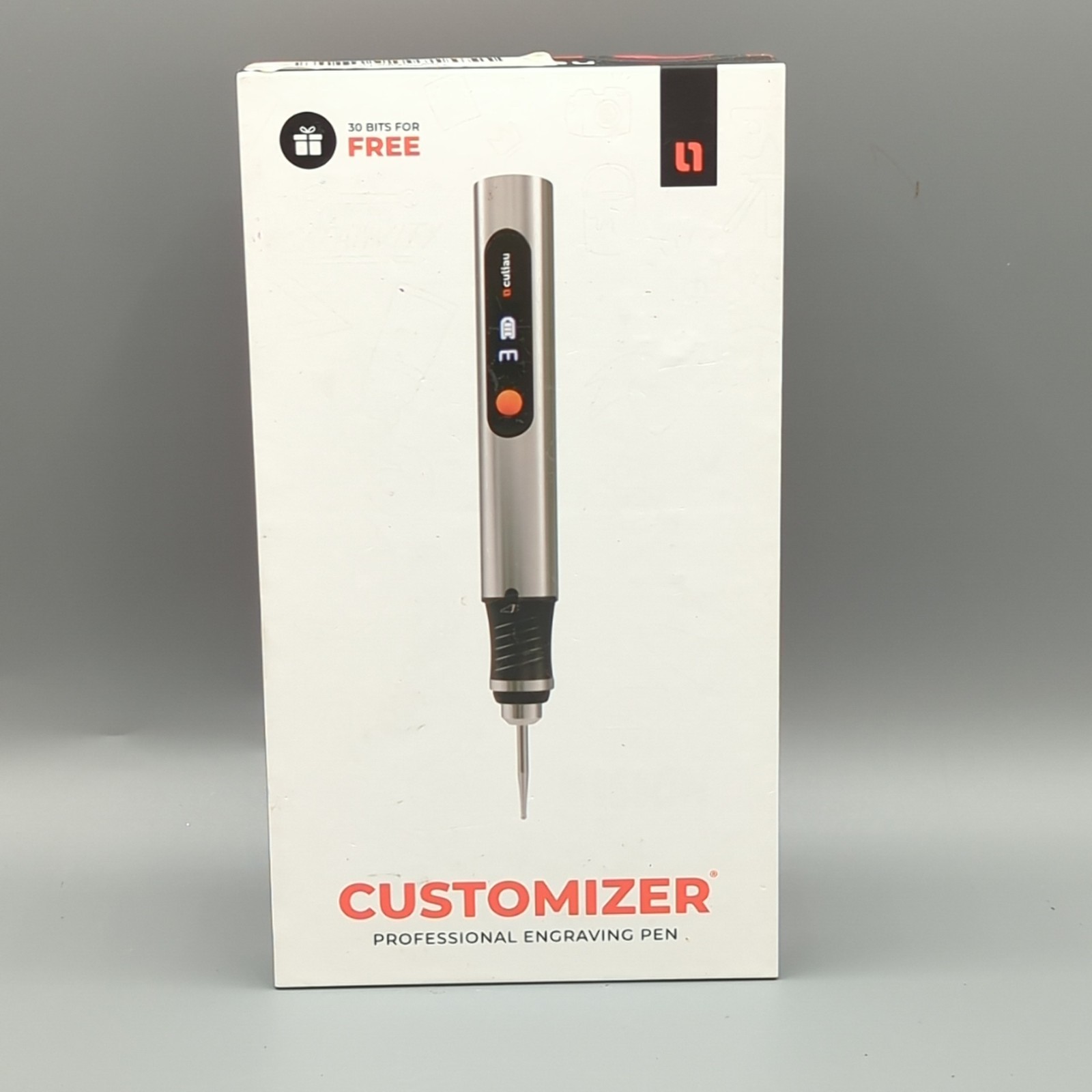 Culiau Customizer Professional Engraving Pen- USB Box Manual Silver Portable