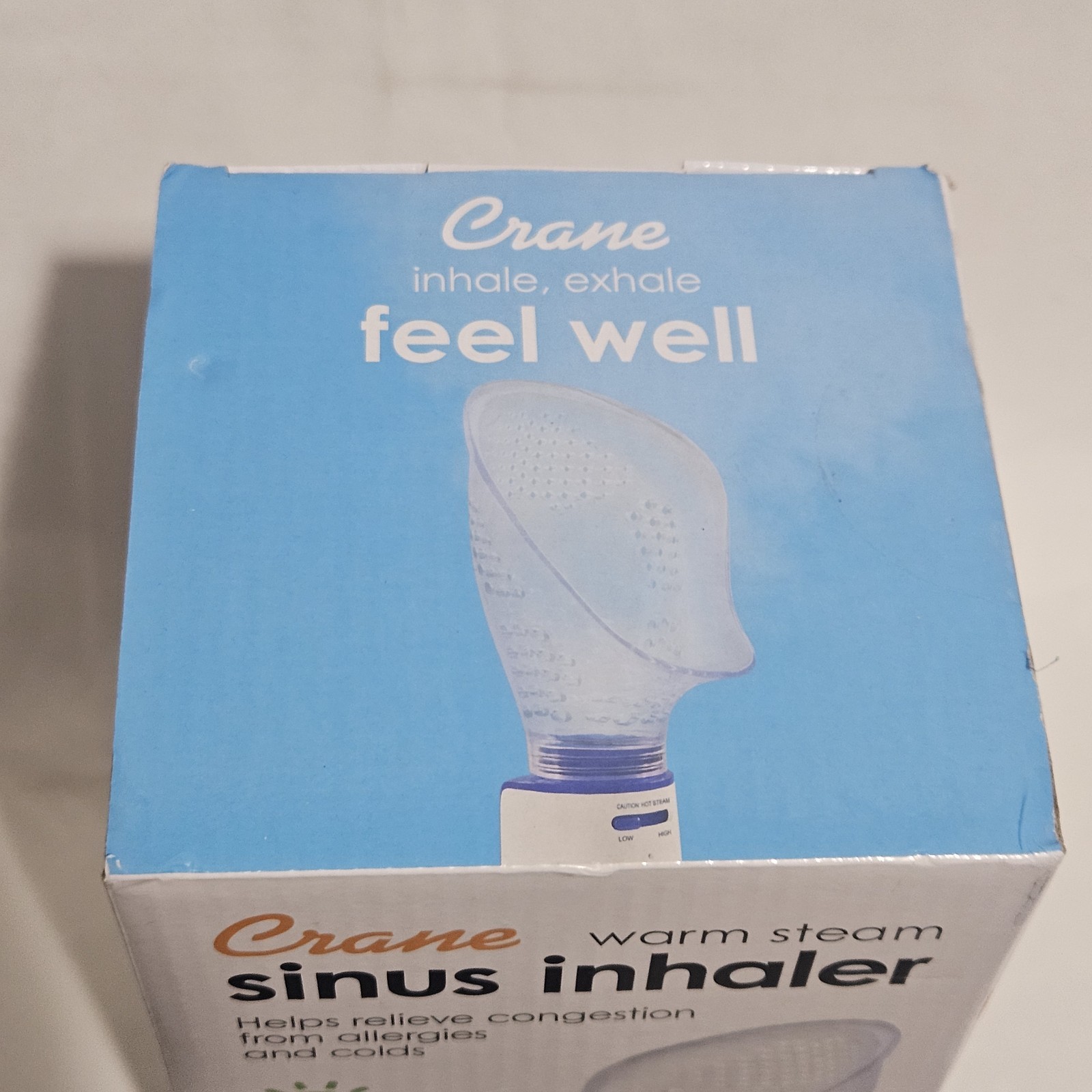 Crane Warm Steam Sinus Inhaler Allergy Cold Sinus Congestion Relief SEALED New