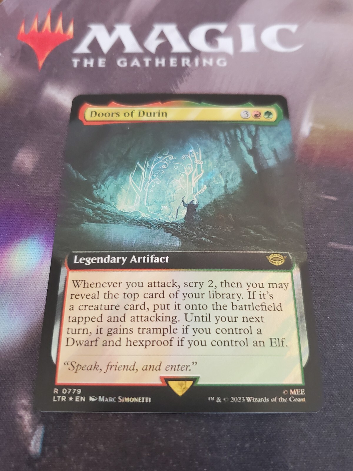 MTG. Doors of Durin. Surge Foil Borderless. The Lord of the Rings. Pack Fresh